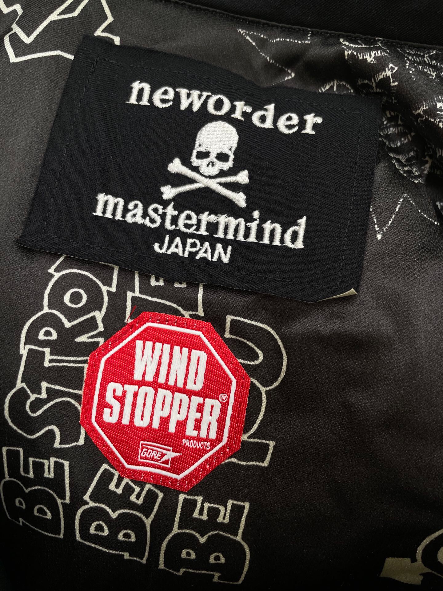 Mastermind Japan Glitter Skull Leather Jacket — back