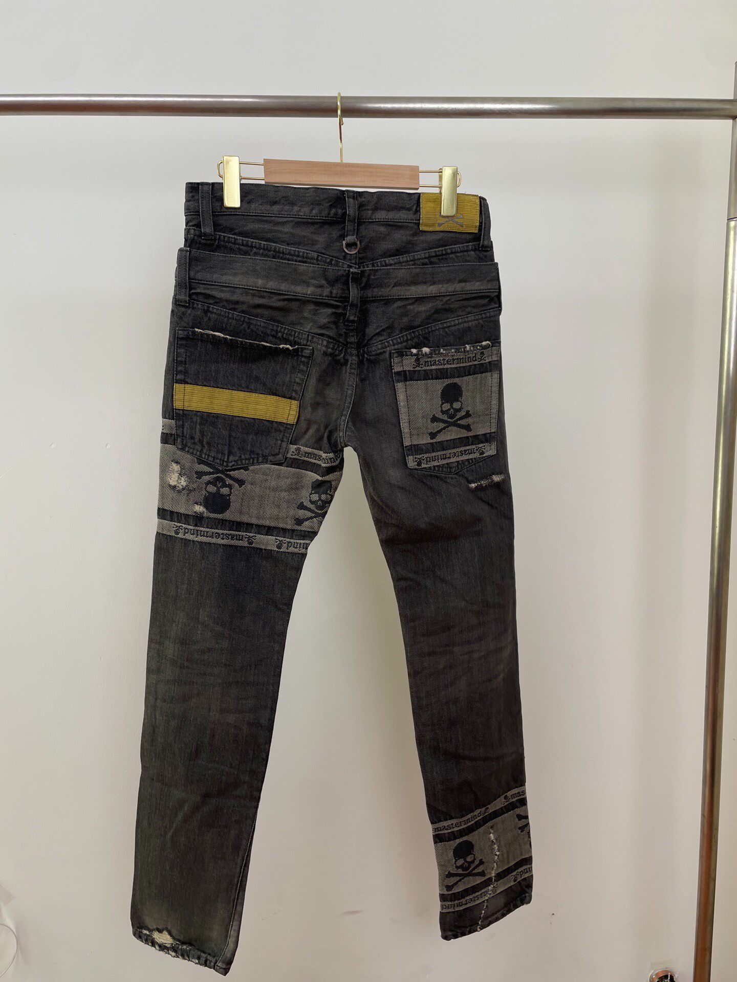 Mastermind Japan Skull Straight Denim Jeans — front