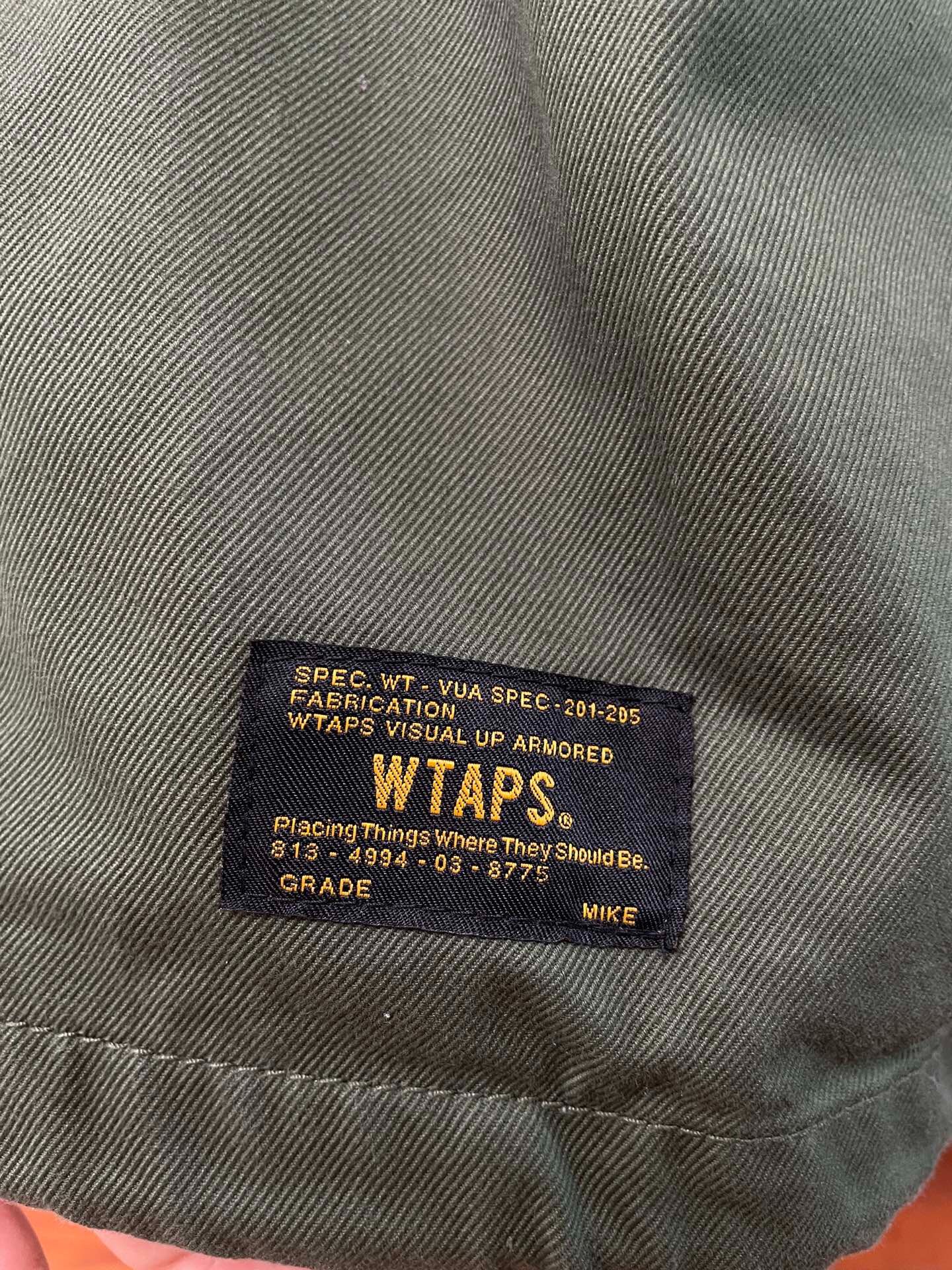 WTAPS Olive Green Field Jacket — back