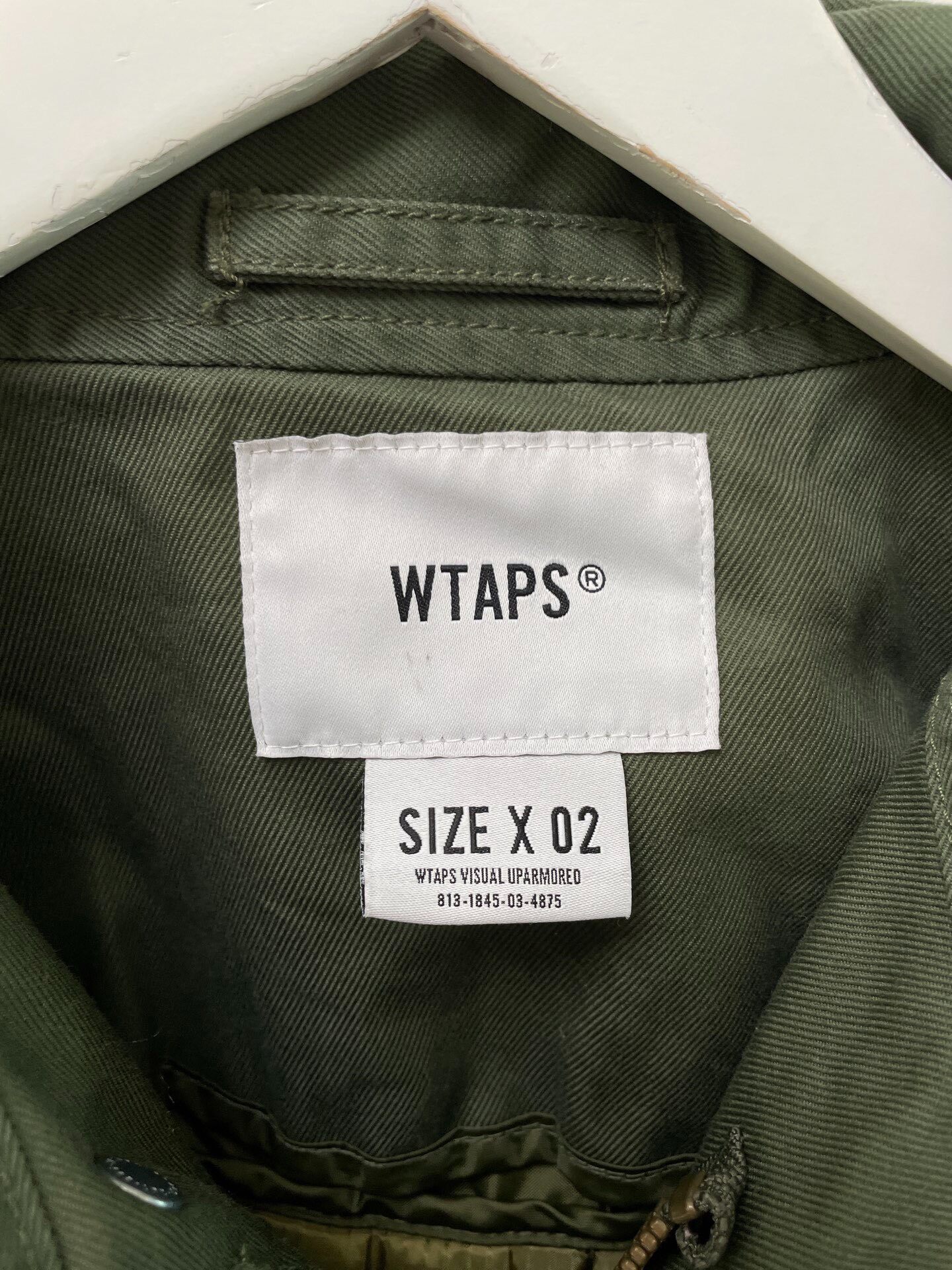 WTAPS Olive Green Field Jacket — detail