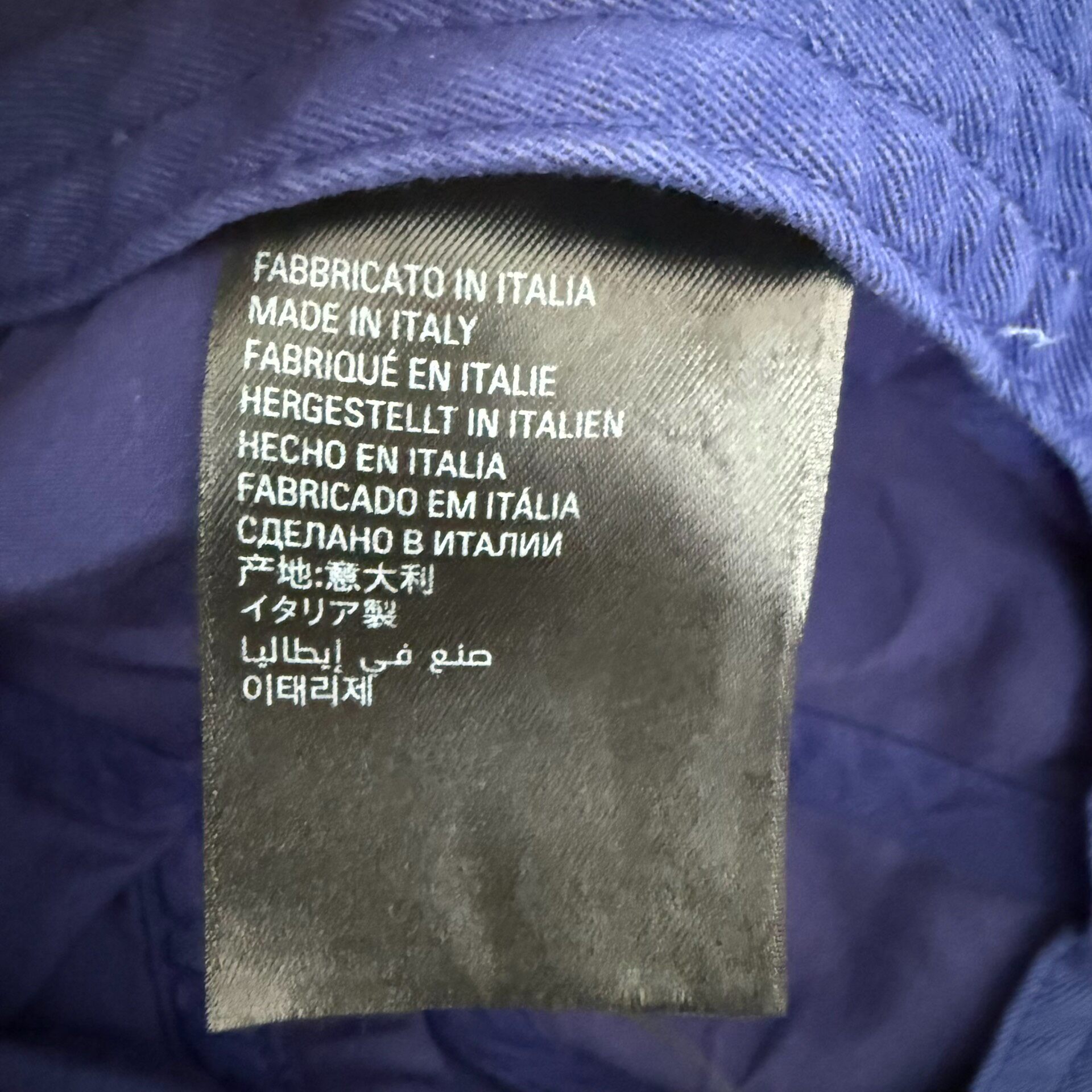 Balenciaga Blue Distressed Baseball Cap — back