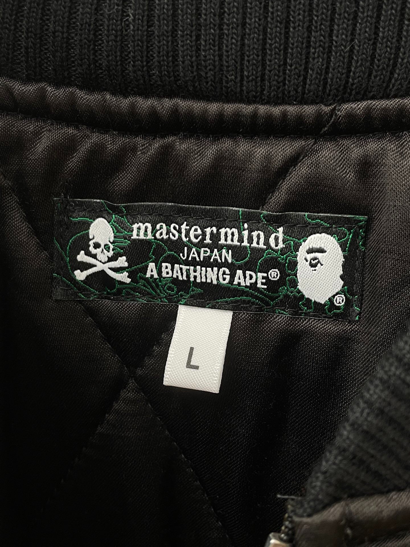 Mastermind Japan x BAPE Skull Jacket — label