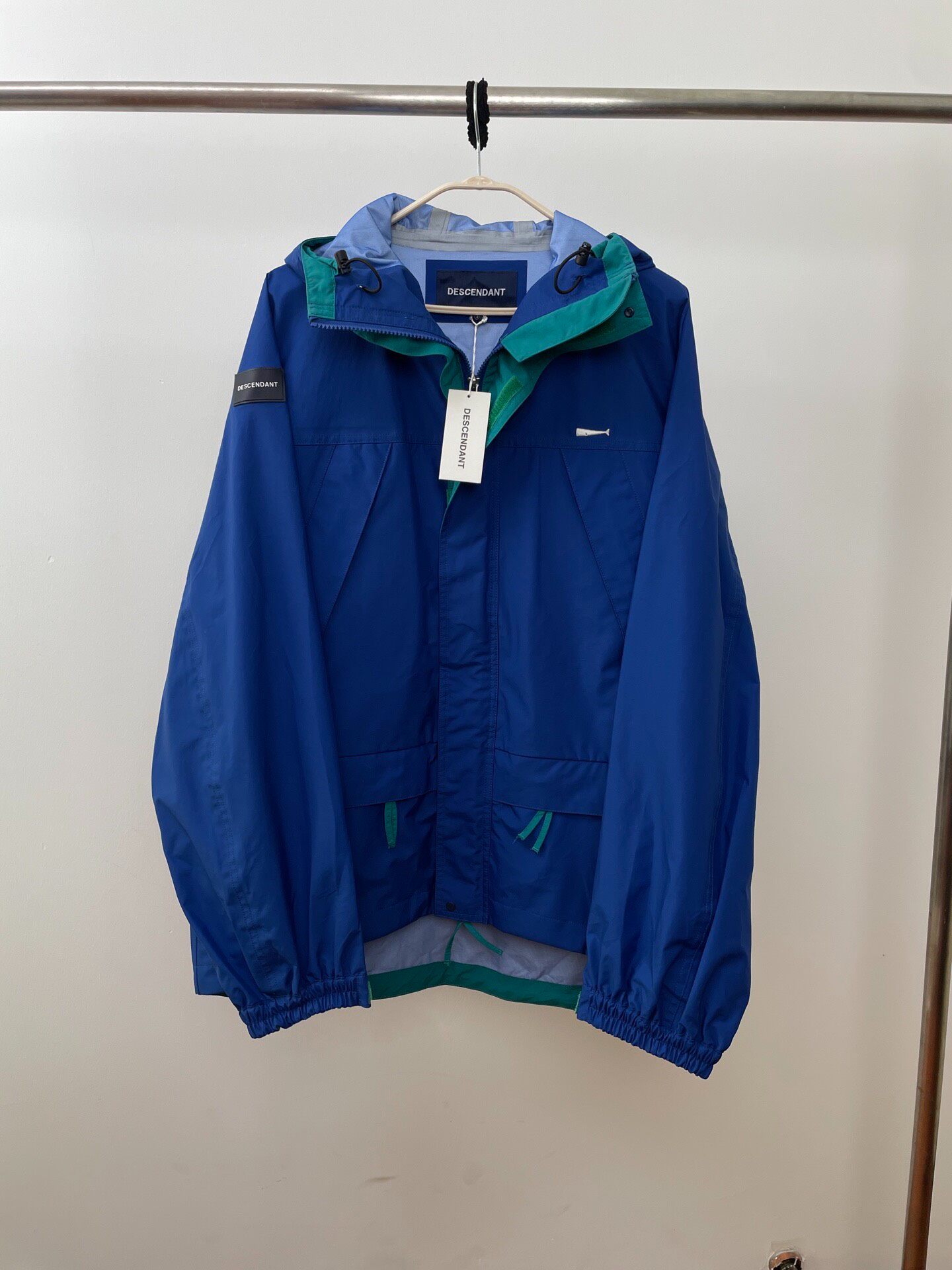 Descendant Blue Small Whale Windbreaker Jacket