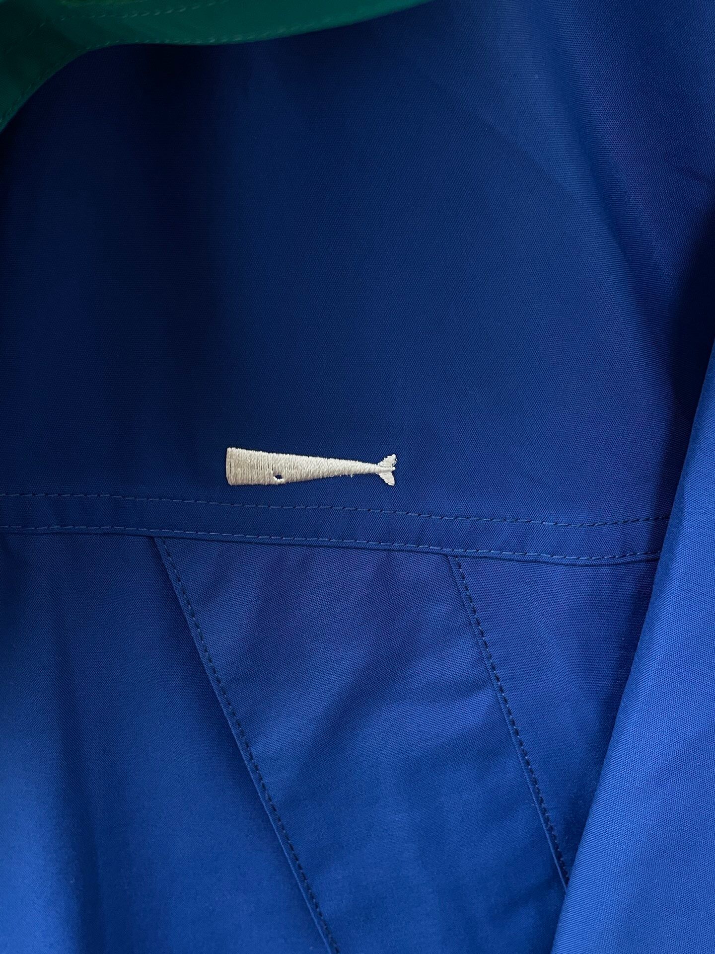 Descendant Blue Small Whale Windbreaker Jacket — detail