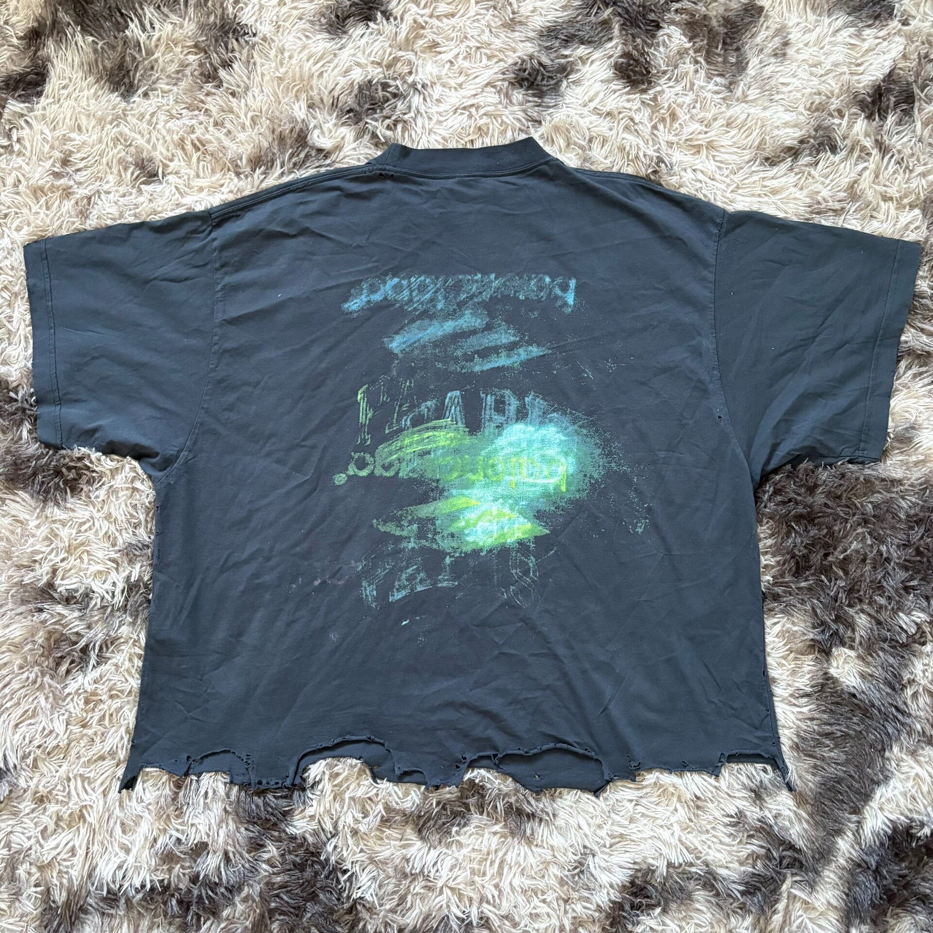 Balenciaga 25SS Faded Graphic T-Shirt — front