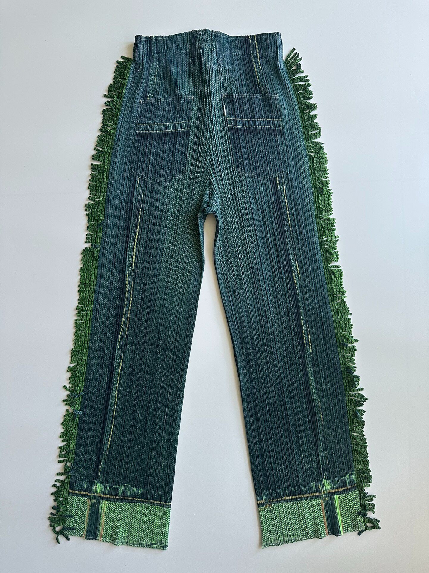 Issey Miyake Pleats Please Fringed Trousers — front