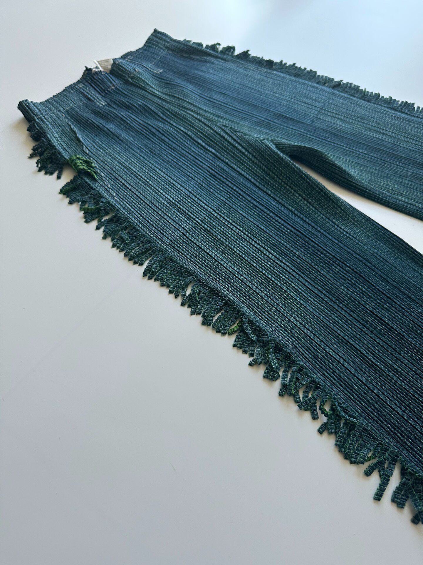 Issey Miyake Pleats Please Fringed Trousers — detail