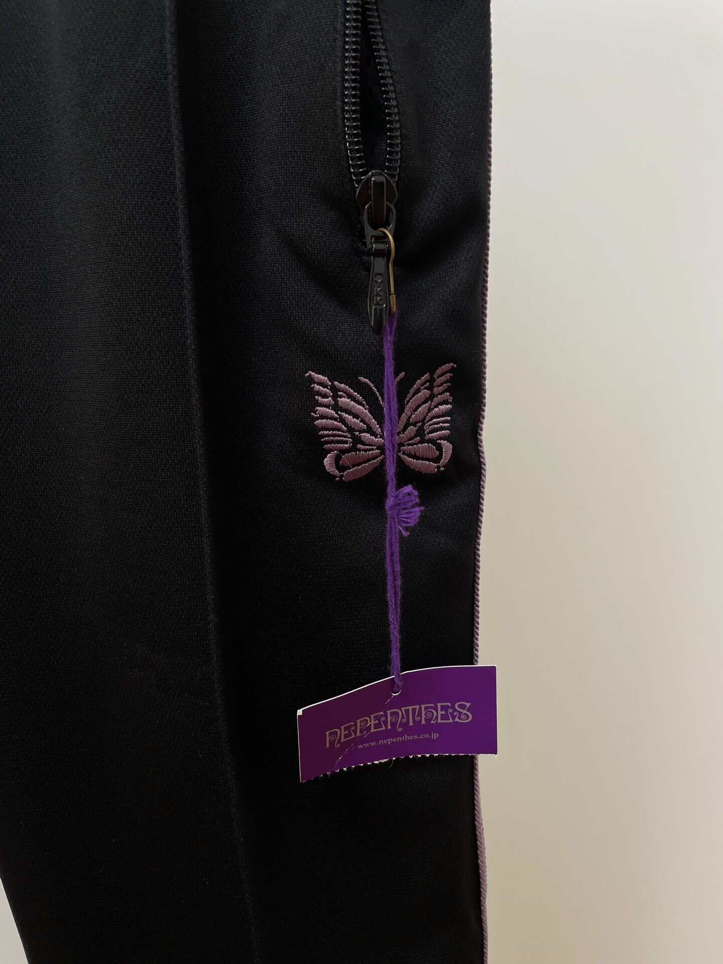 Needles Narrow Track Pants with Butterfly — detail