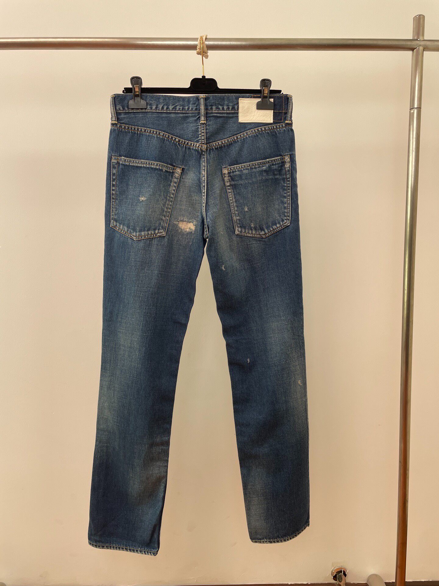 Visvim New Straight Blue Denim Jeans — front