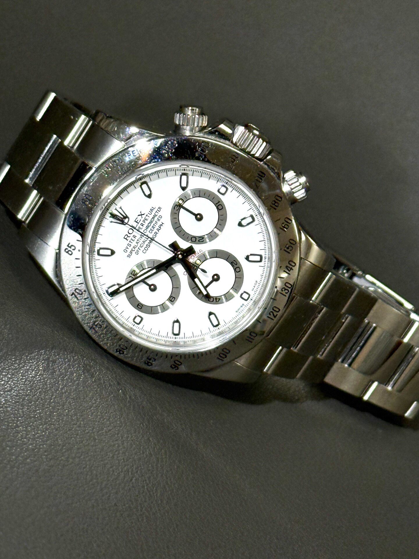 Rolex Daytona 116520 White Dial Watch — front