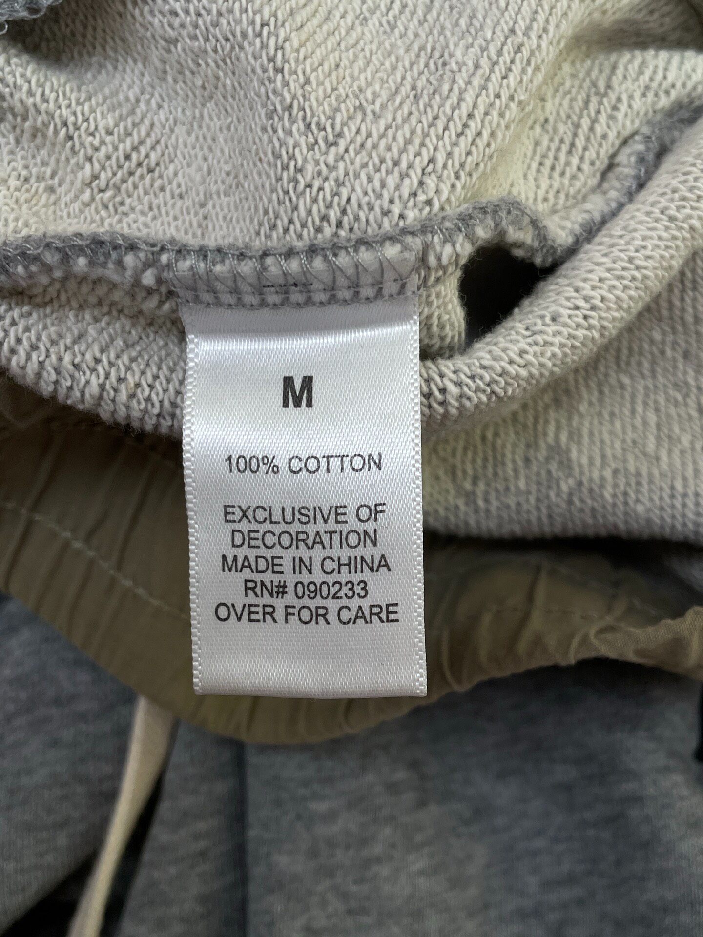 FOG Heather Grey Cotton Drawstring Shorts — back