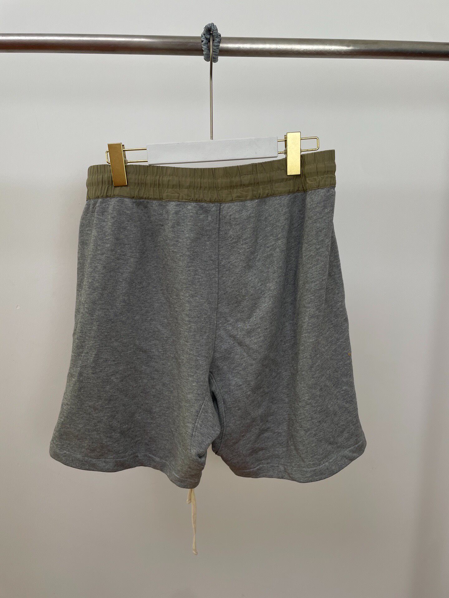 FOG Heather Grey Cotton Drawstring Shorts — front