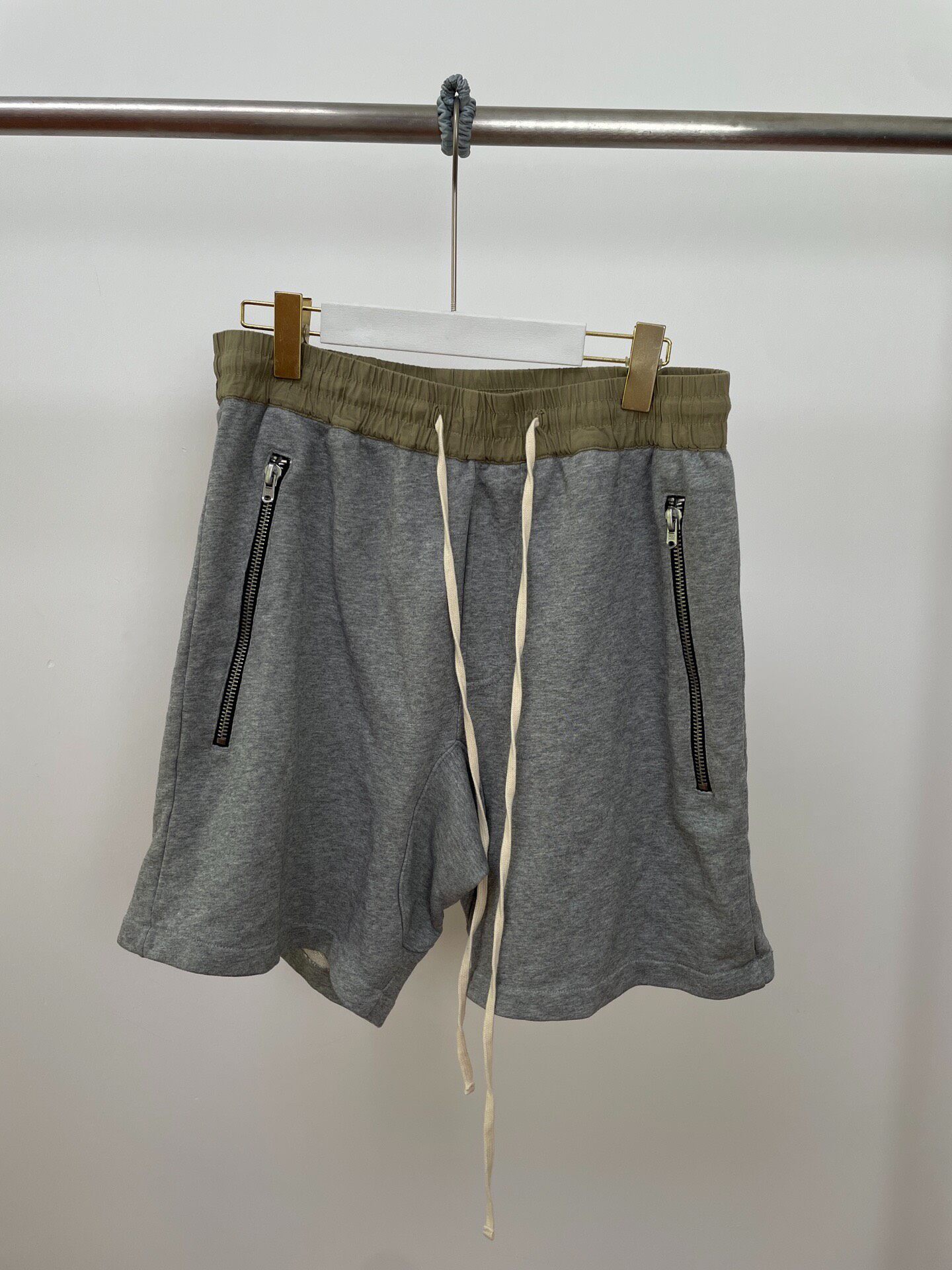 FOG Heather Grey Cotton Drawstring Shorts