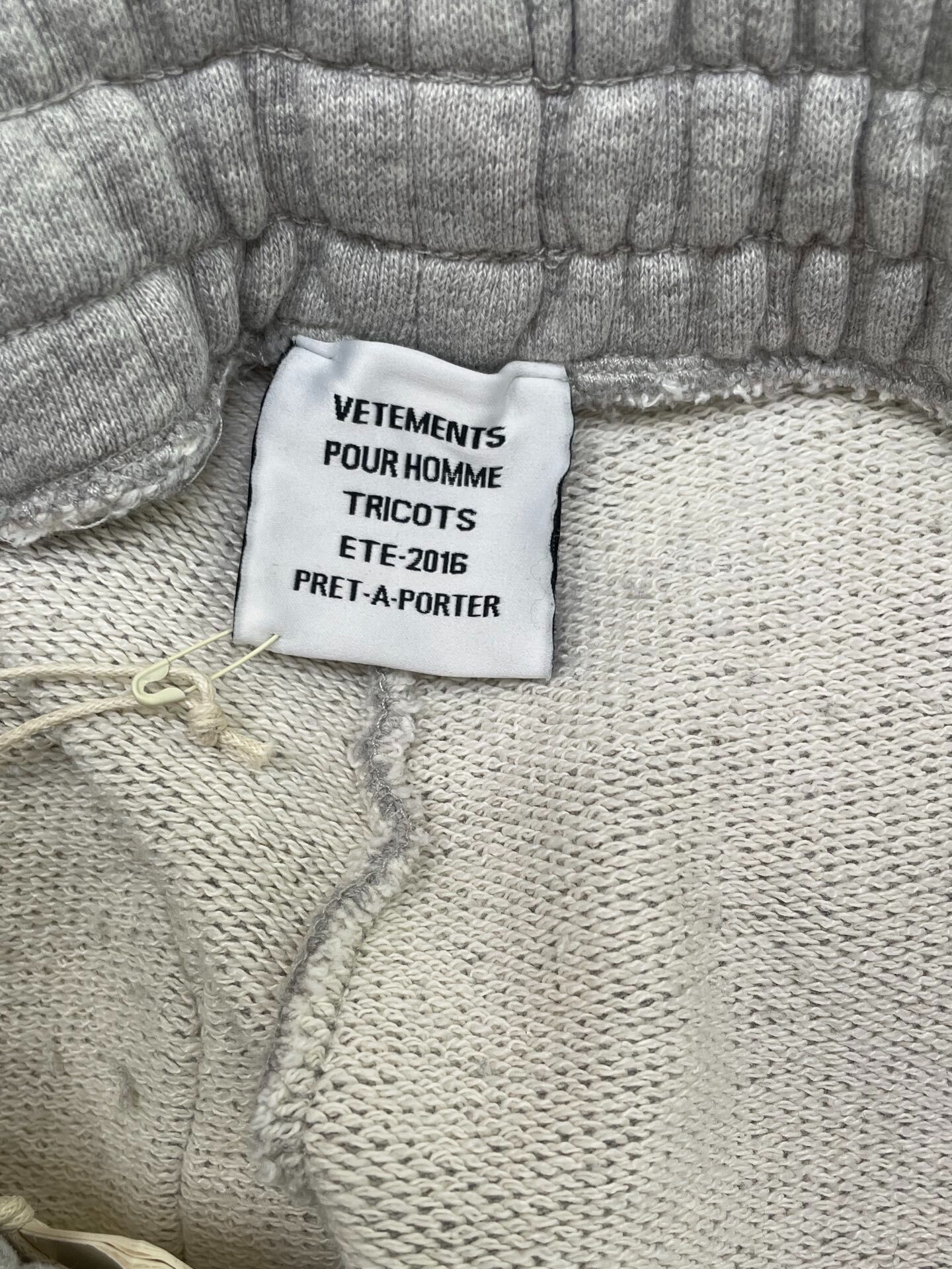 Vetements New Gray Sweatpants — back