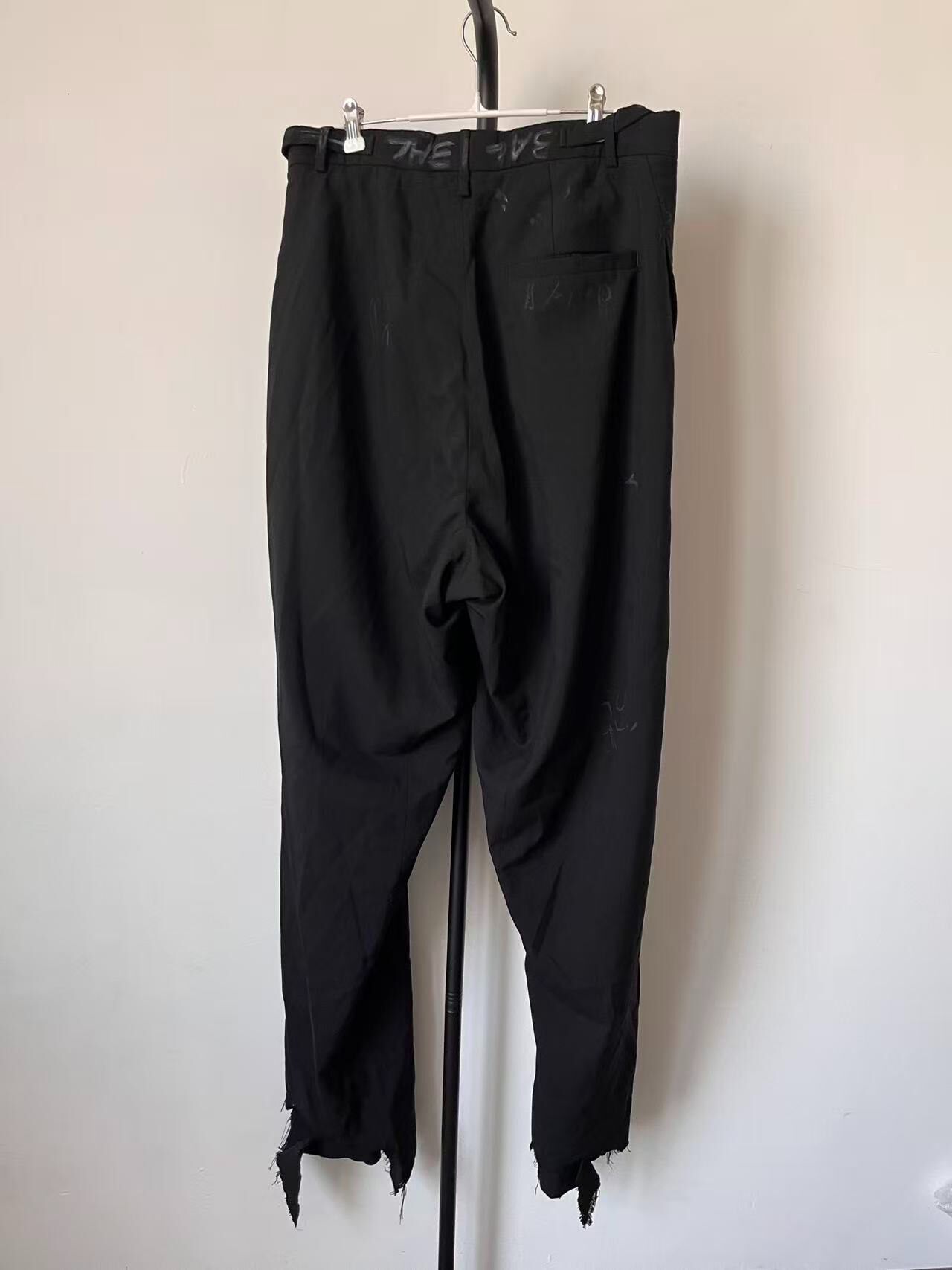 Balenciaga Graffiti Straight-Leg Casual Pants — front
