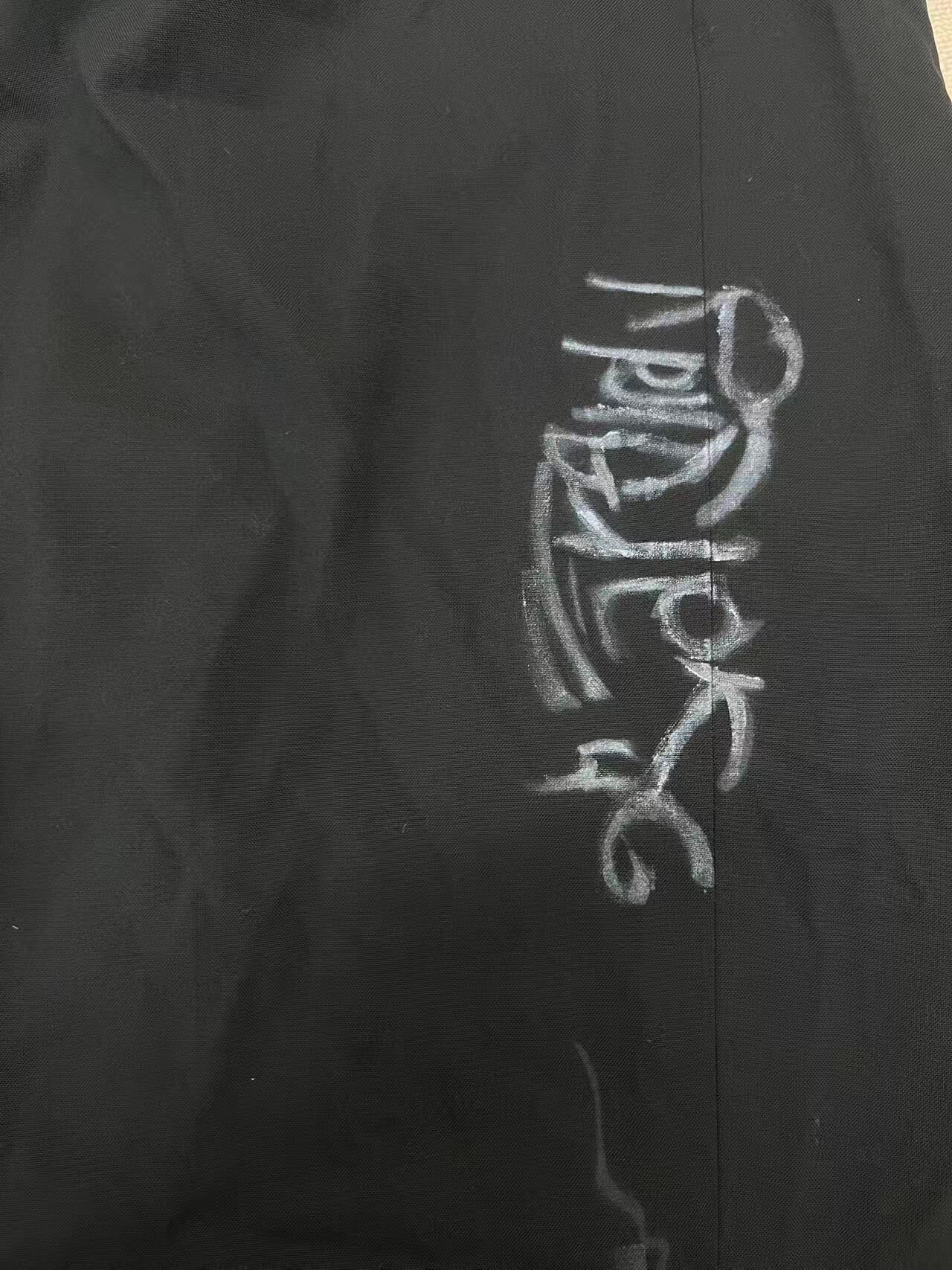 Balenciaga Graffiti Straight-Leg Casual Pants — detail