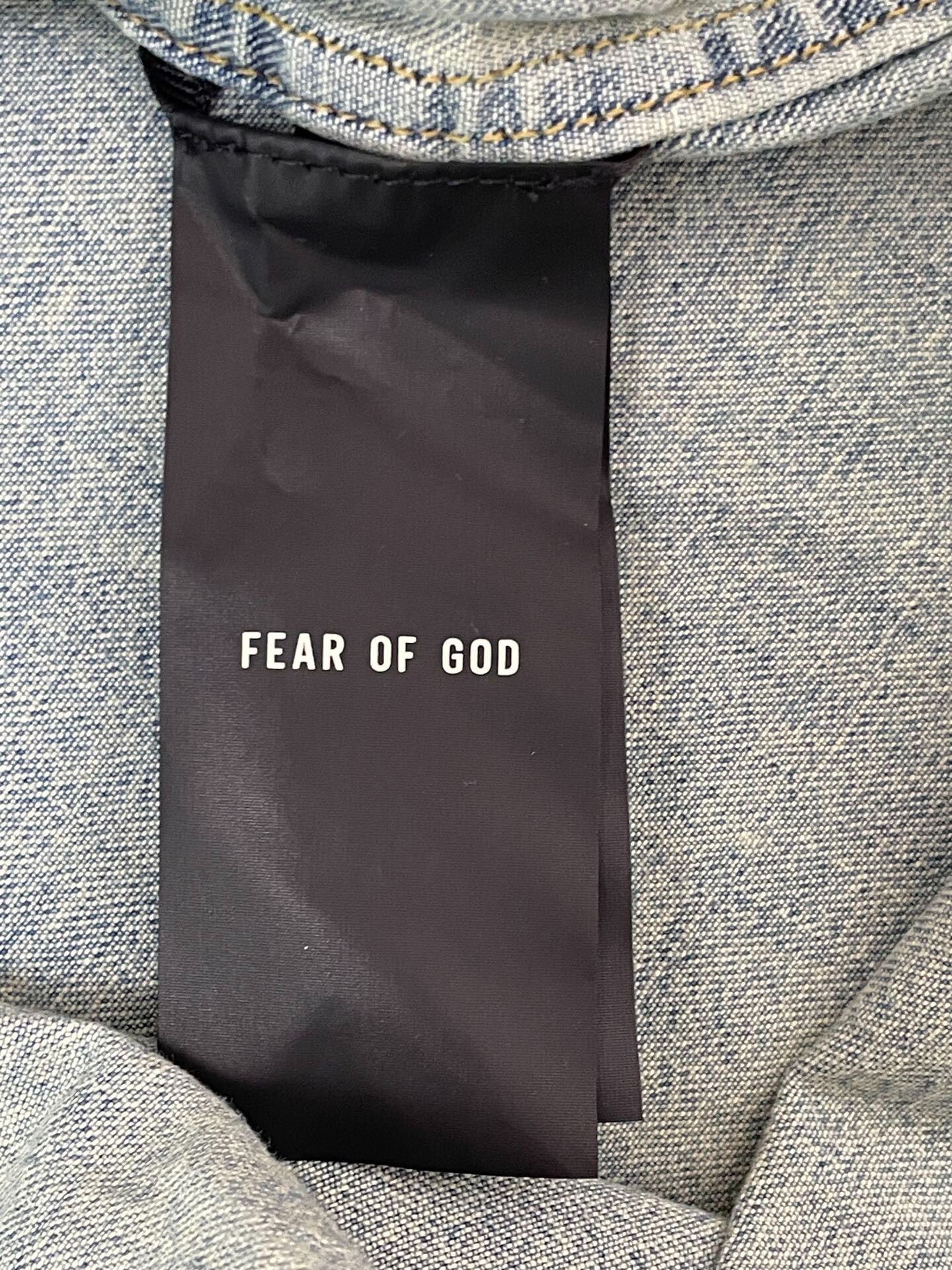 Fear of God Oversized Denim Jacket With Tags — back