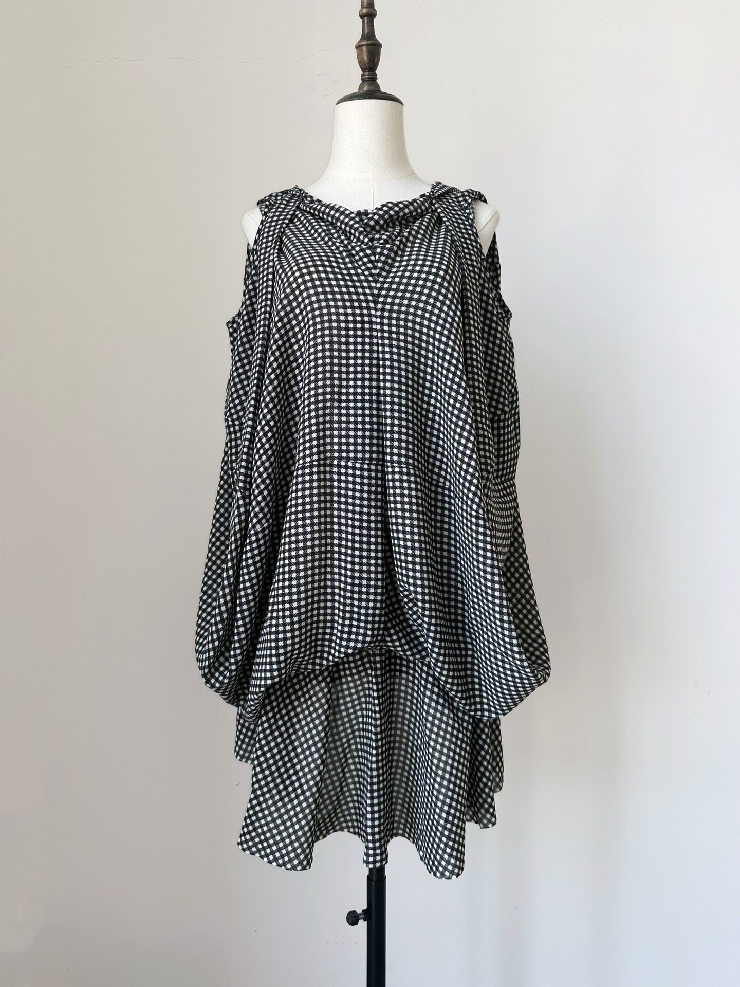 Junya Watanabe 2009 Gingham Flowy Top
