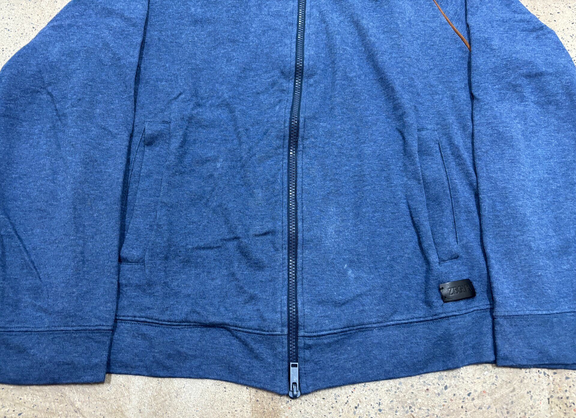 Ermenegildo Zegna Zip-Up Blouson Jacket — label