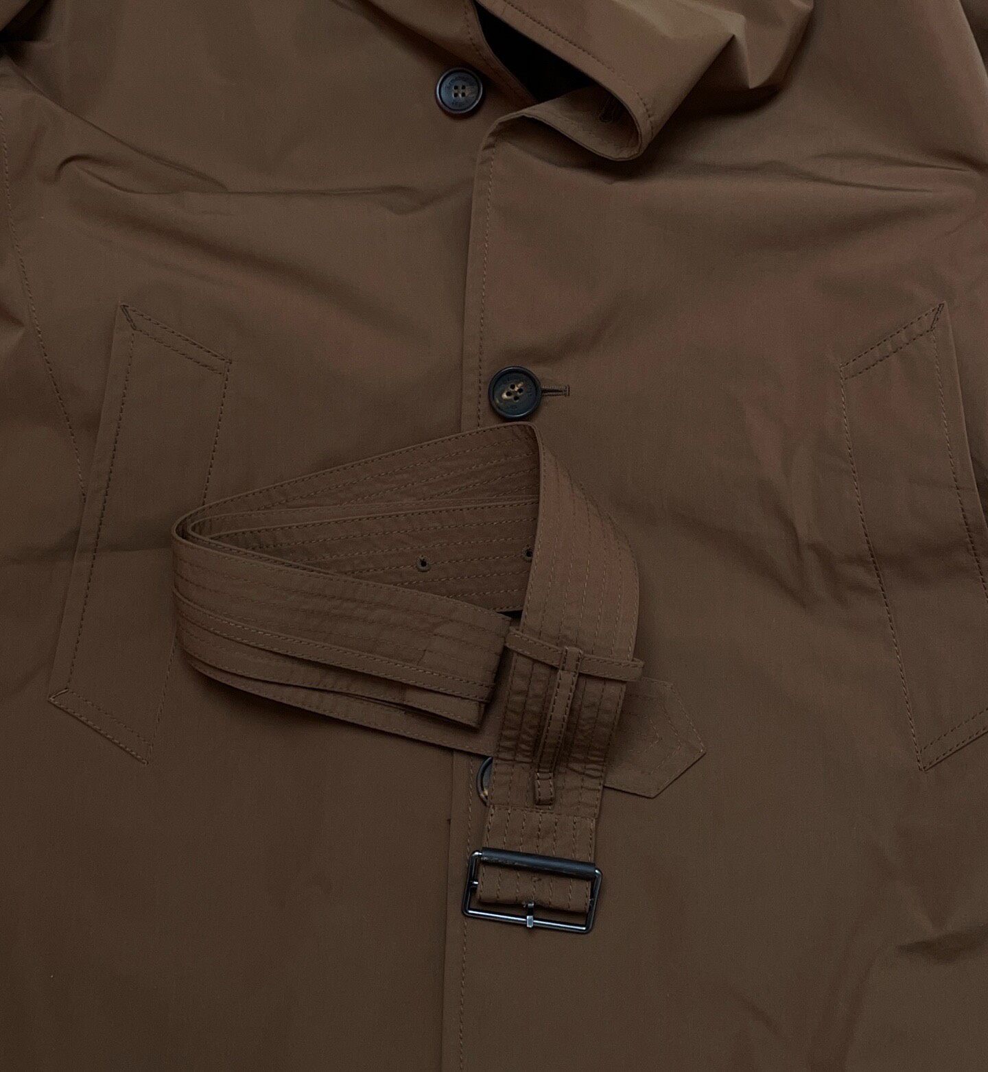 Zegna Mid-length Trench Coat With Belt — back