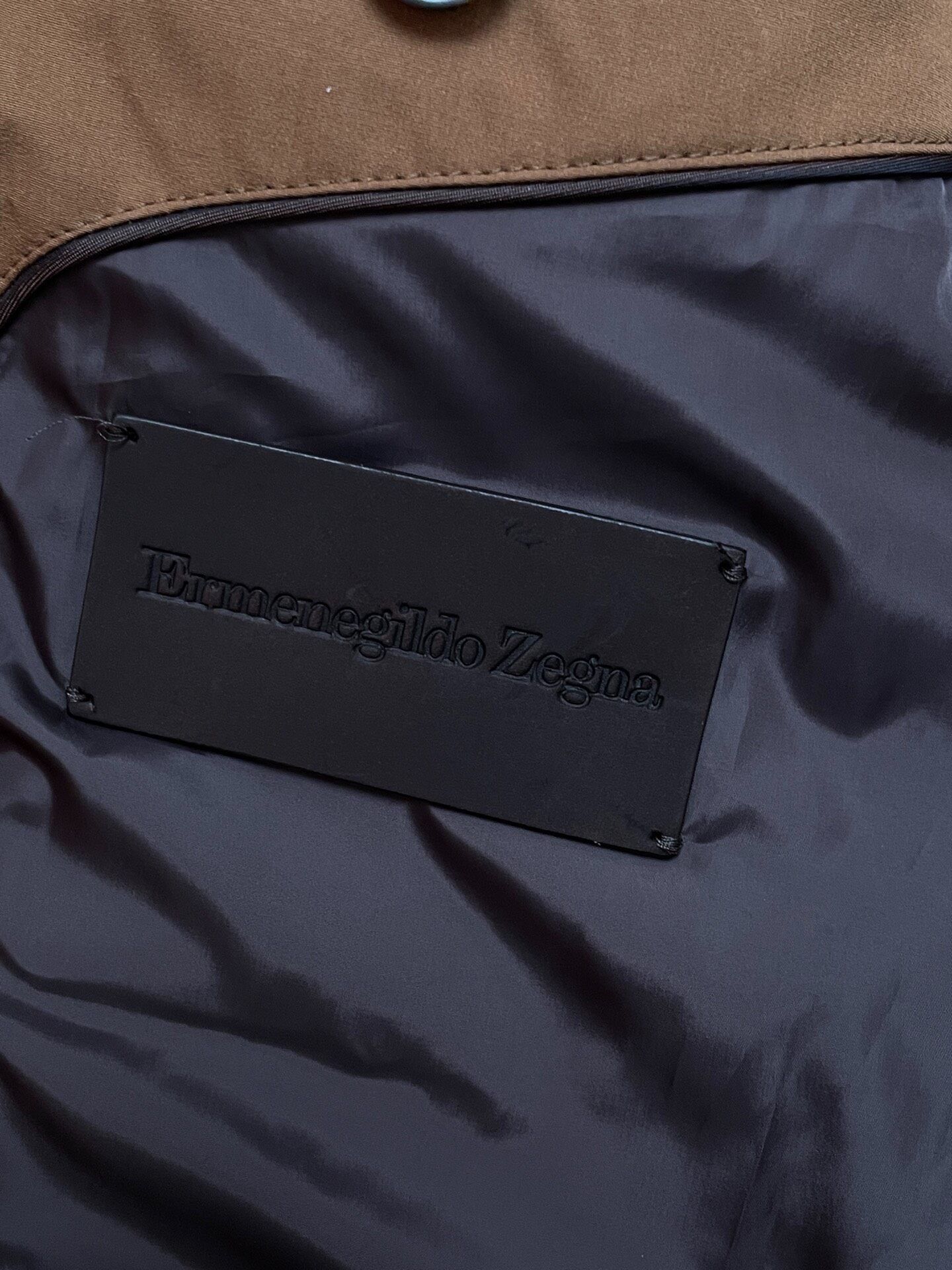 Zegna Mid-length Trench Coat With Belt — label