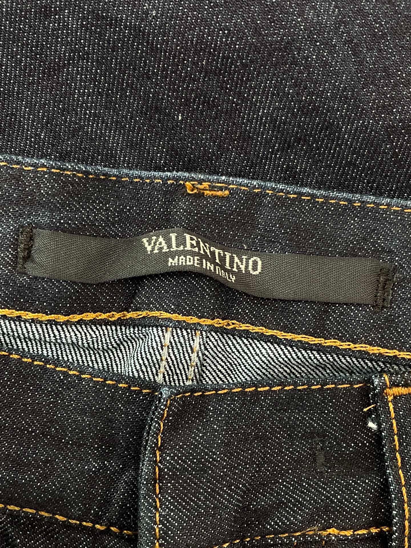 Valentino Dark Blue Straight Leg Jeans — detail