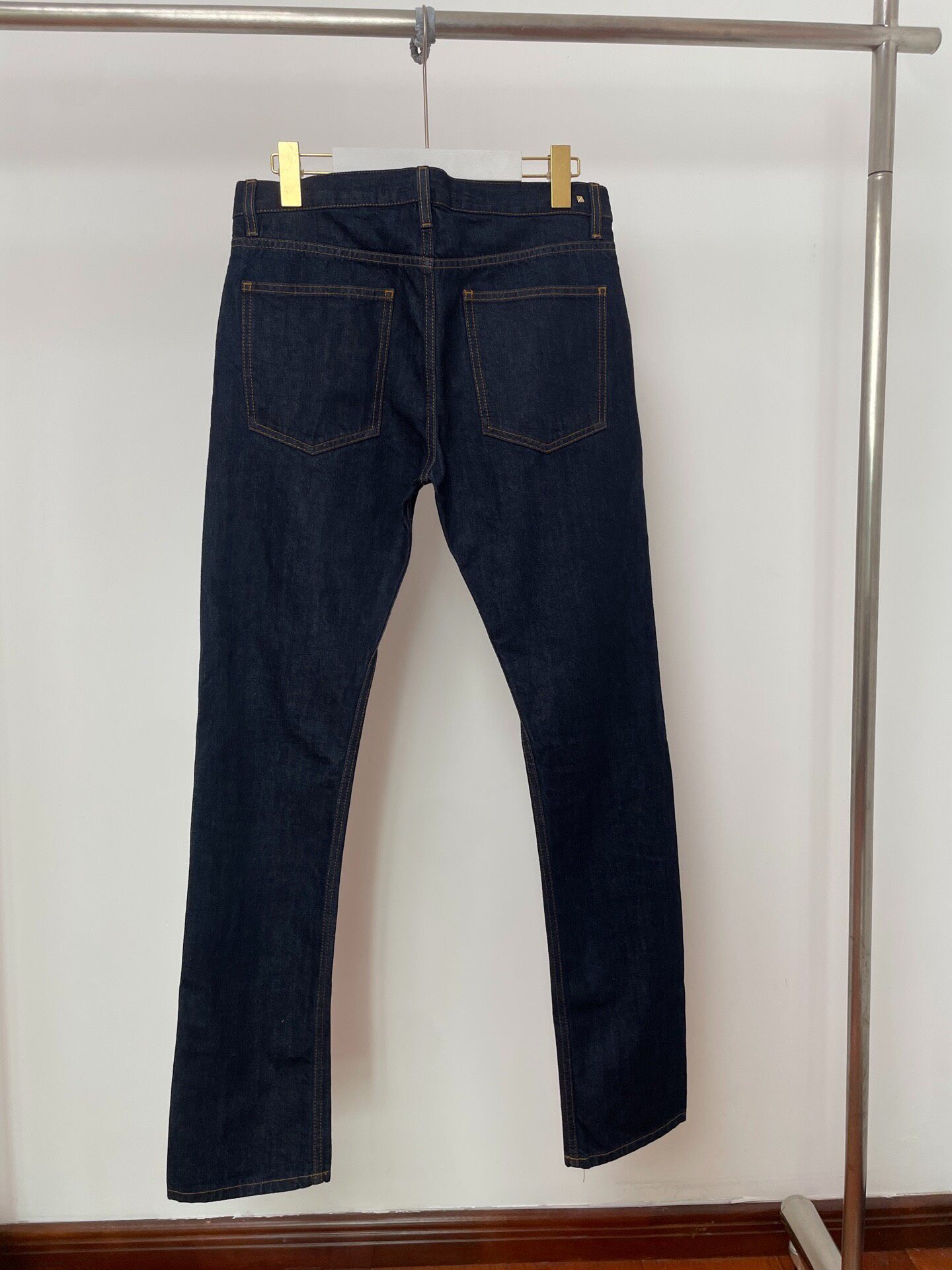 Valentino Dark Blue Straight Leg Jeans — front