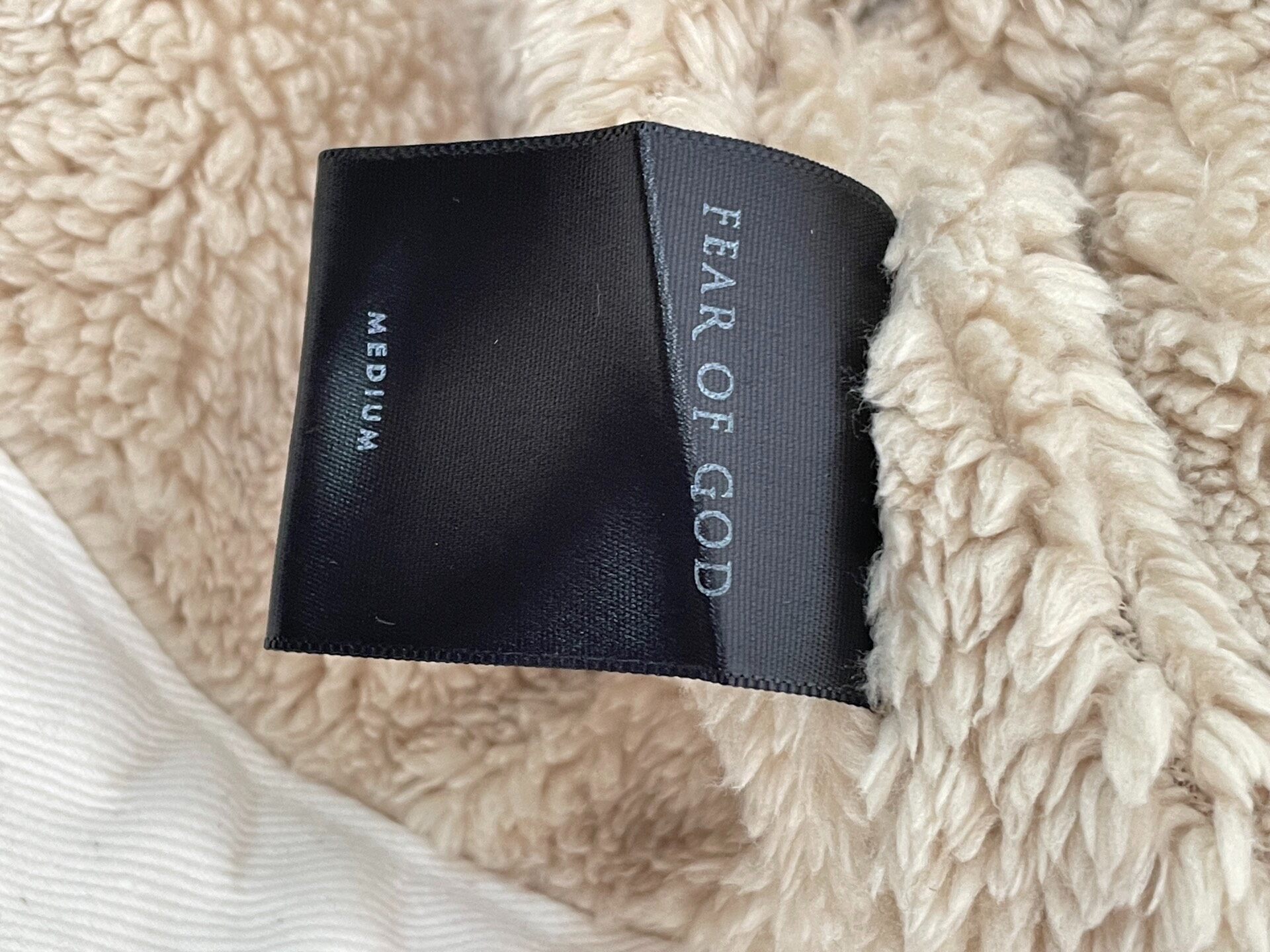 Fear of God 4th White Shearling Jacket — back