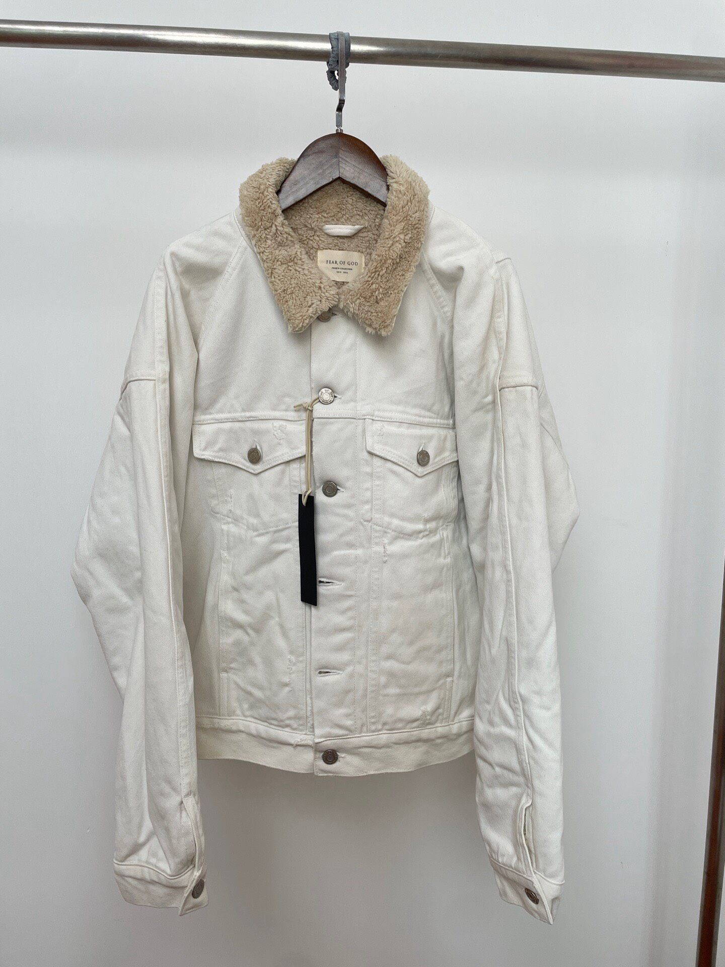 Fear of God 4th White Shearling Jacket