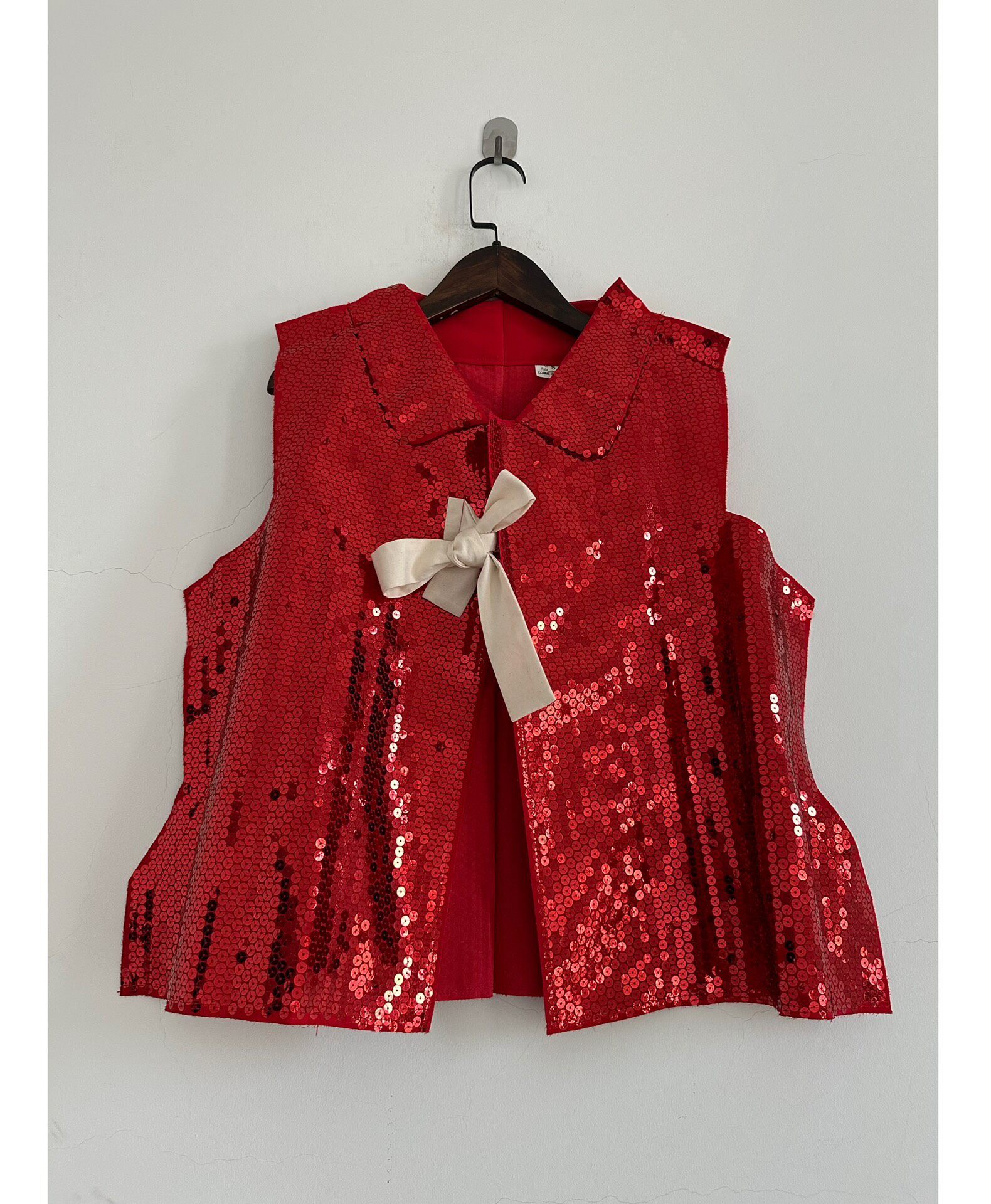 Comme des Garcons Red Sequined Top