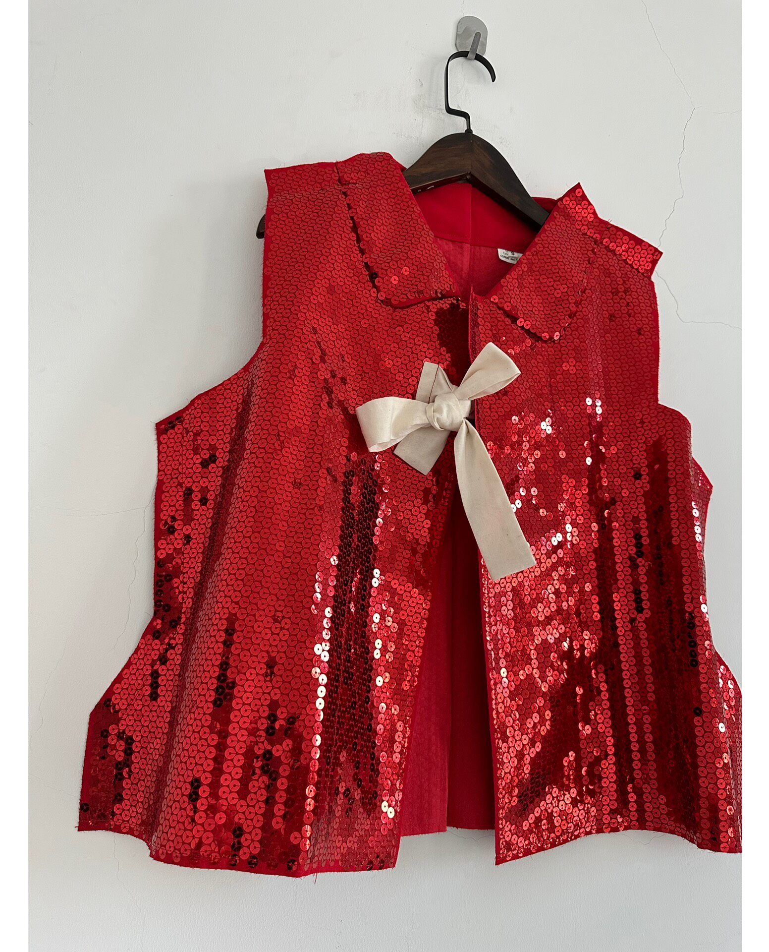 Comme des Garcons Red Sequined Top — front