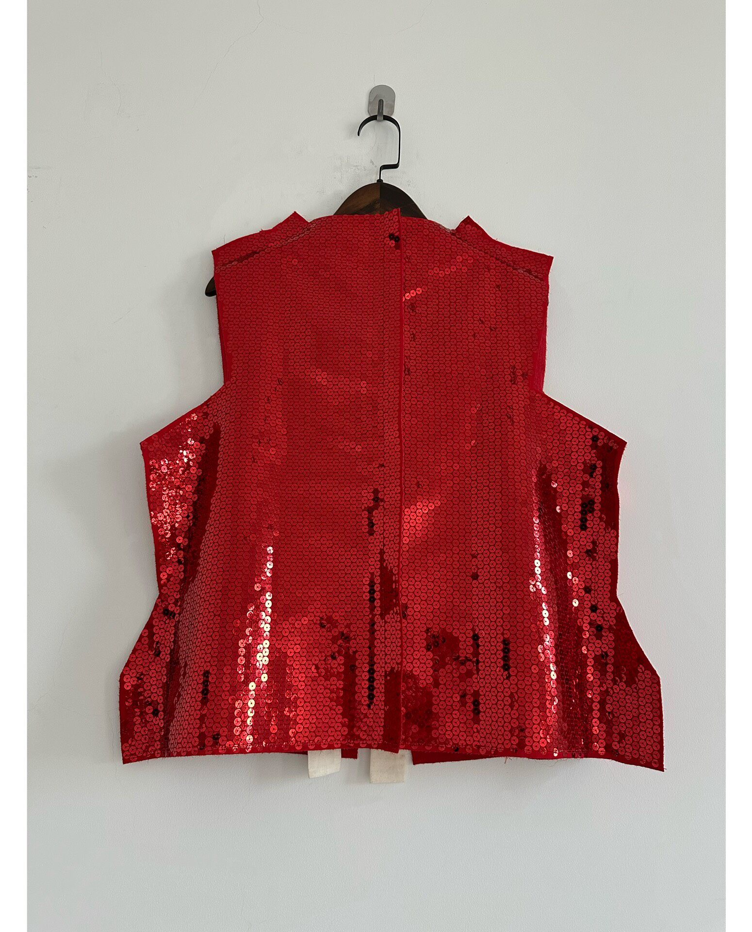 Comme des Garcons Red Sequined Top — back
