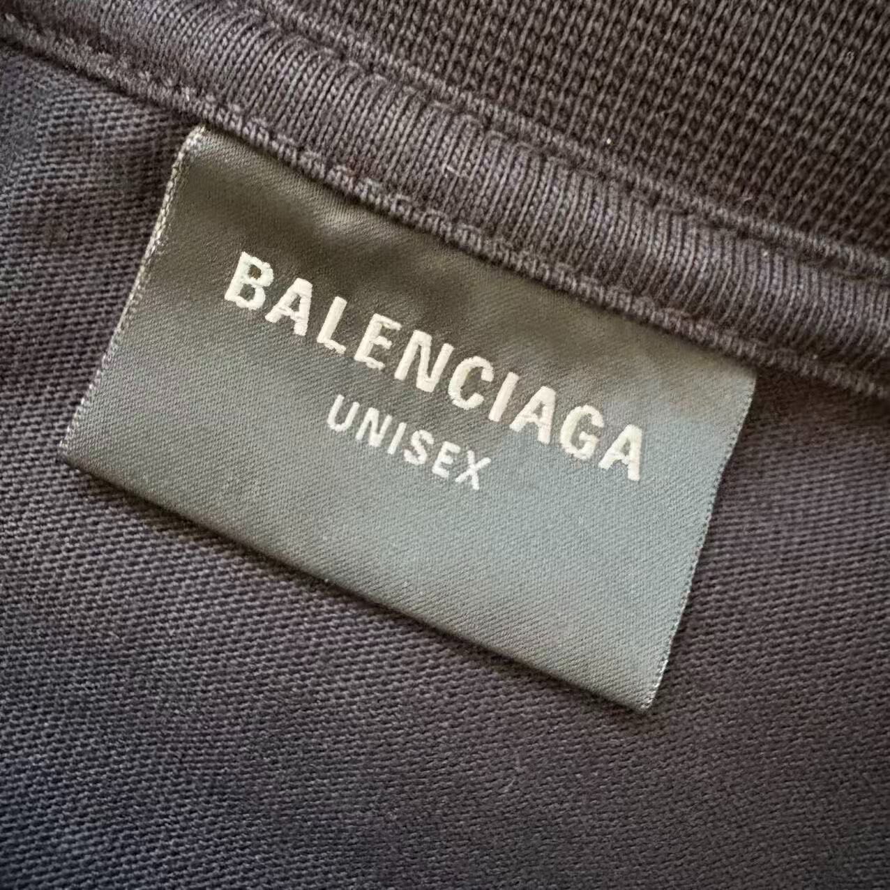 Balenciaga Mud-Dye Double B Short Tee — detail