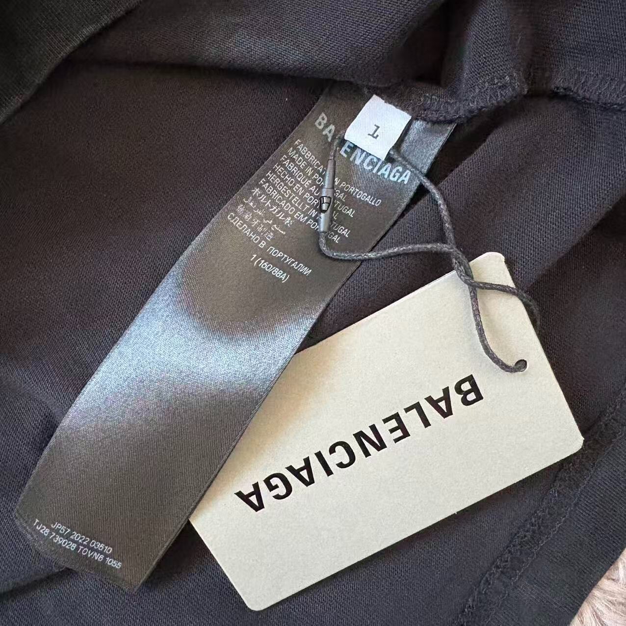 Balenciaga Mud-Dye Double B Short Tee — back