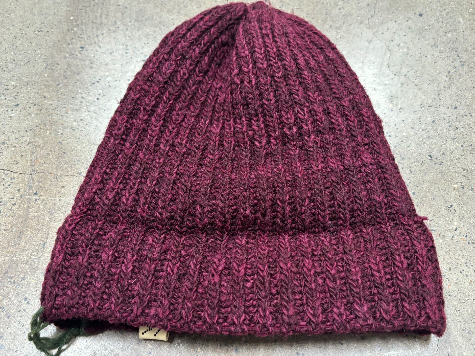 Visvim 22AW Spot Natural Dye Knit Cap — label