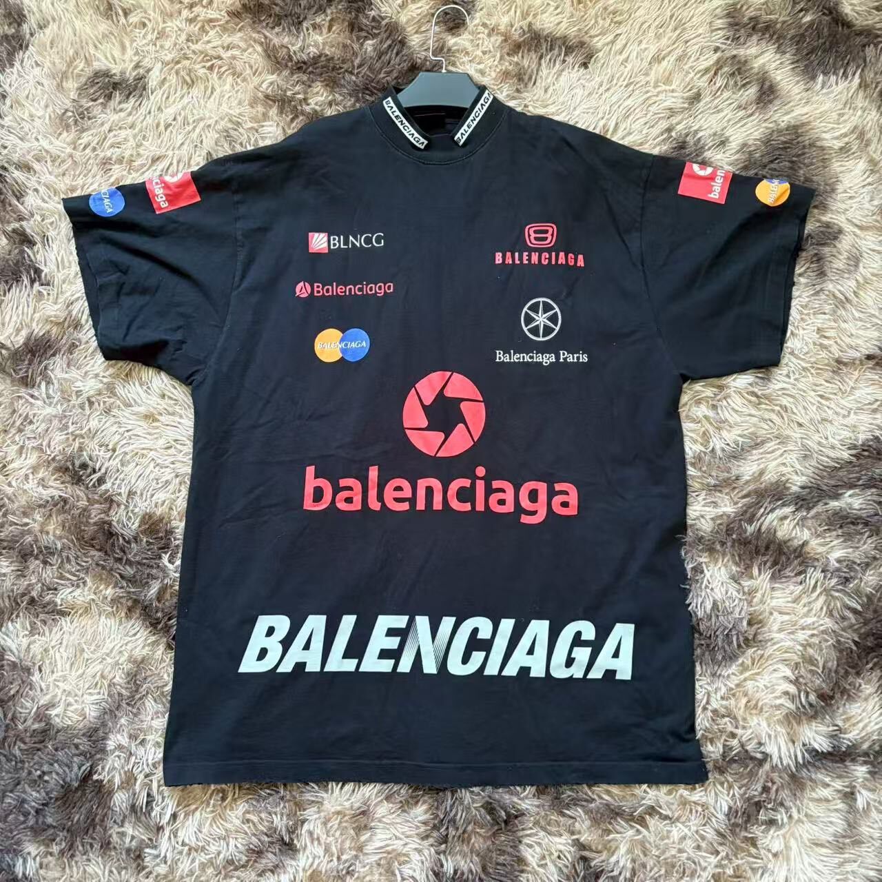 Balenciaga Oversized Logo Short-Sleeve Tee