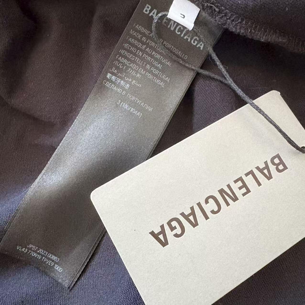 Balenciaga Oversized Logo Short-Sleeve Tee — back
