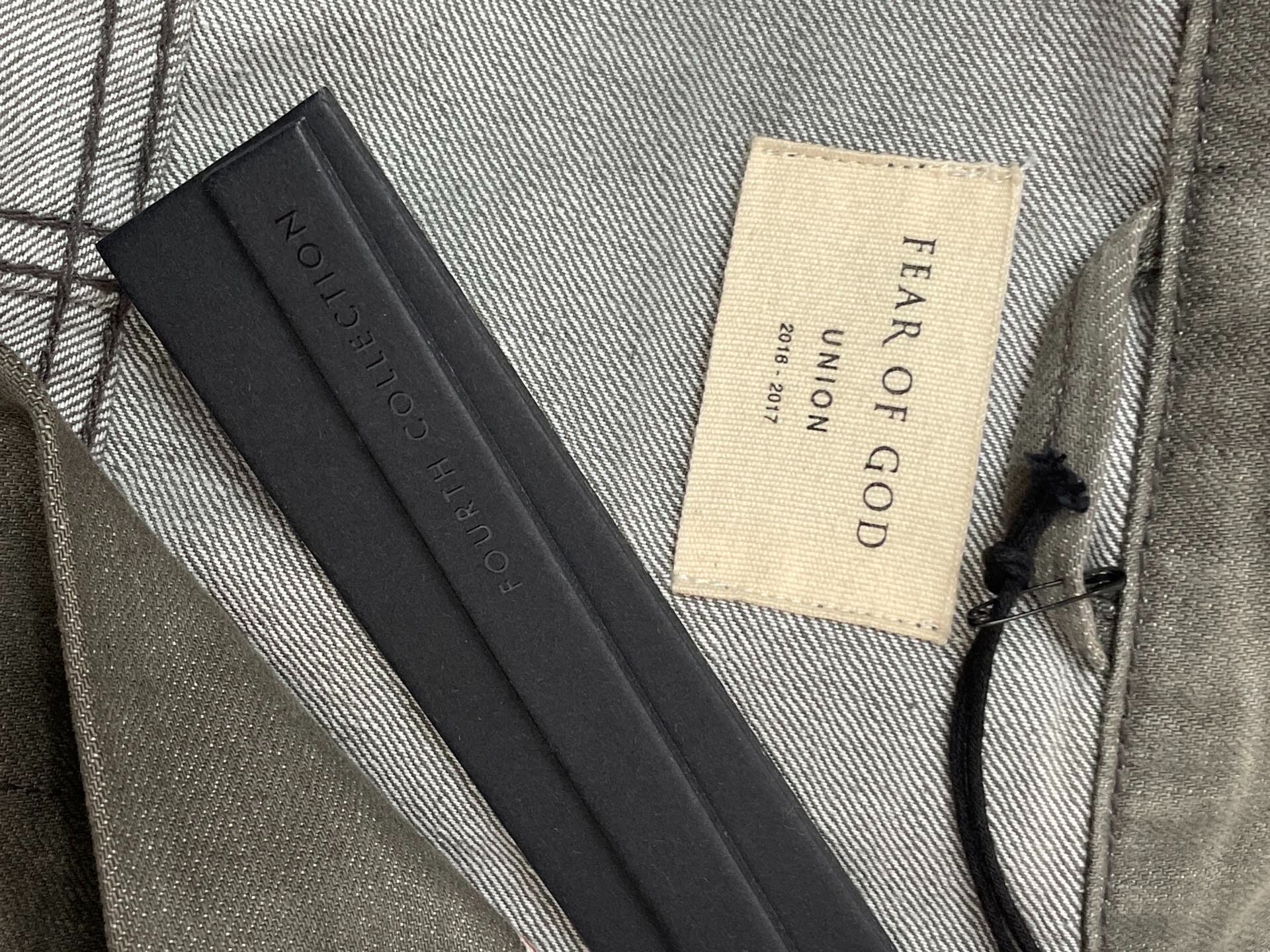Fear of God Gray Denim Trucker Jacket — detail