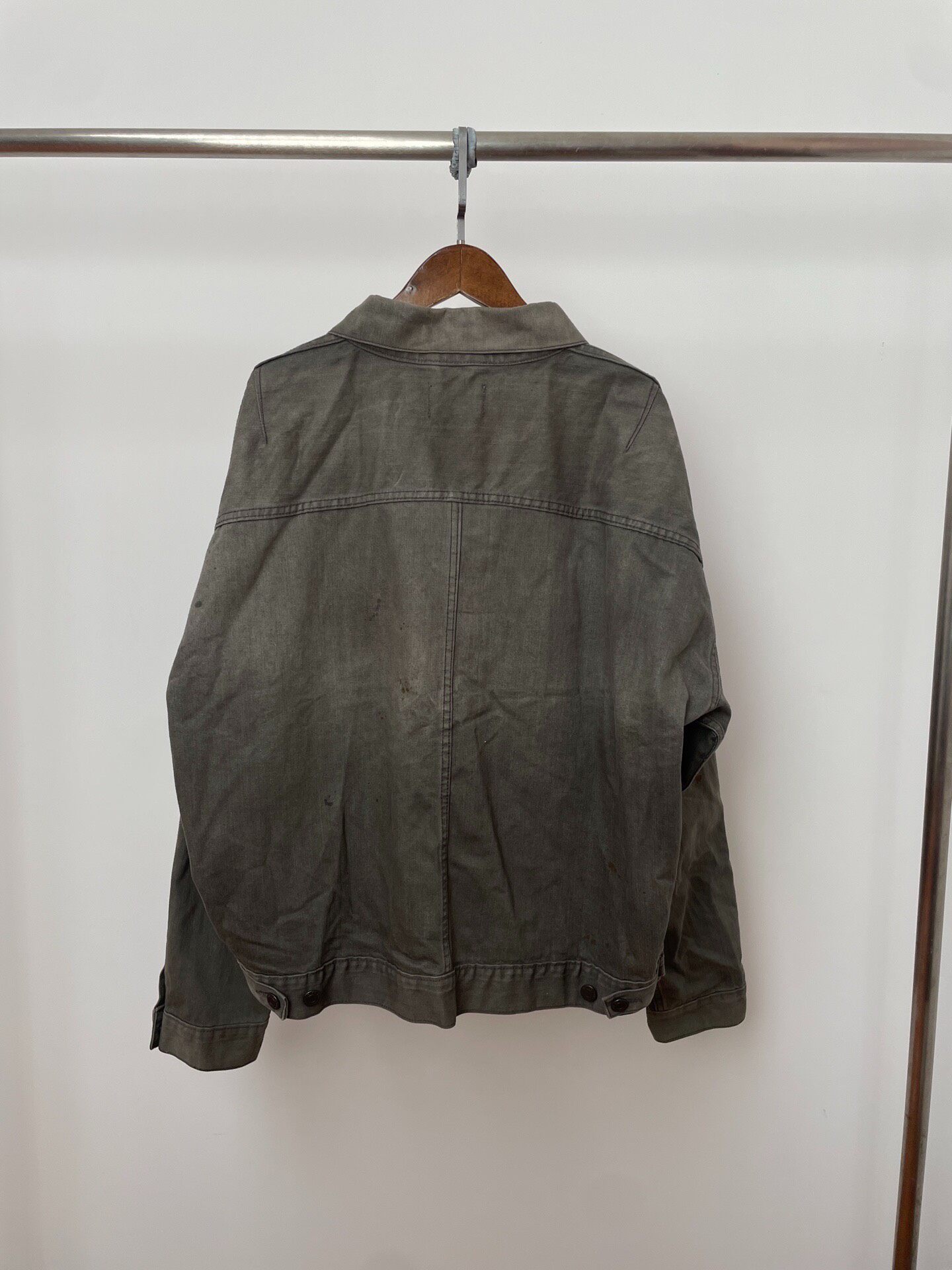 Fear of God Gray Denim Trucker Jacket — front