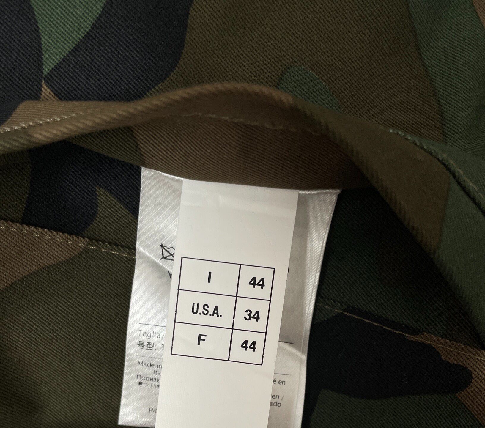 Valentino Butterfly Camouflage Jacket — label