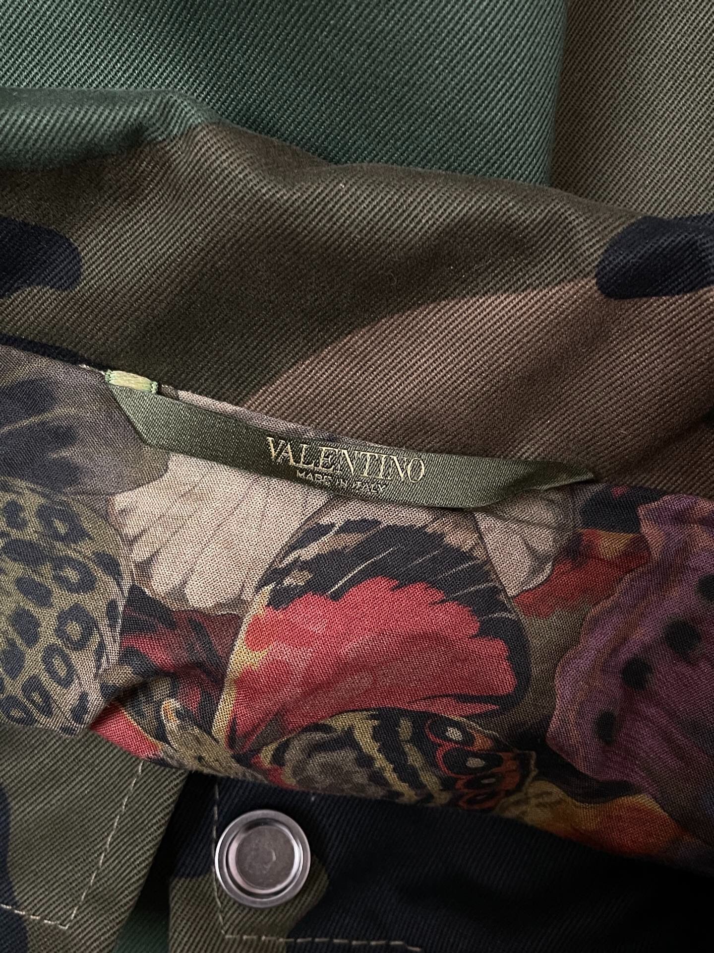Valentino Butterfly Camouflage Jacket — detail