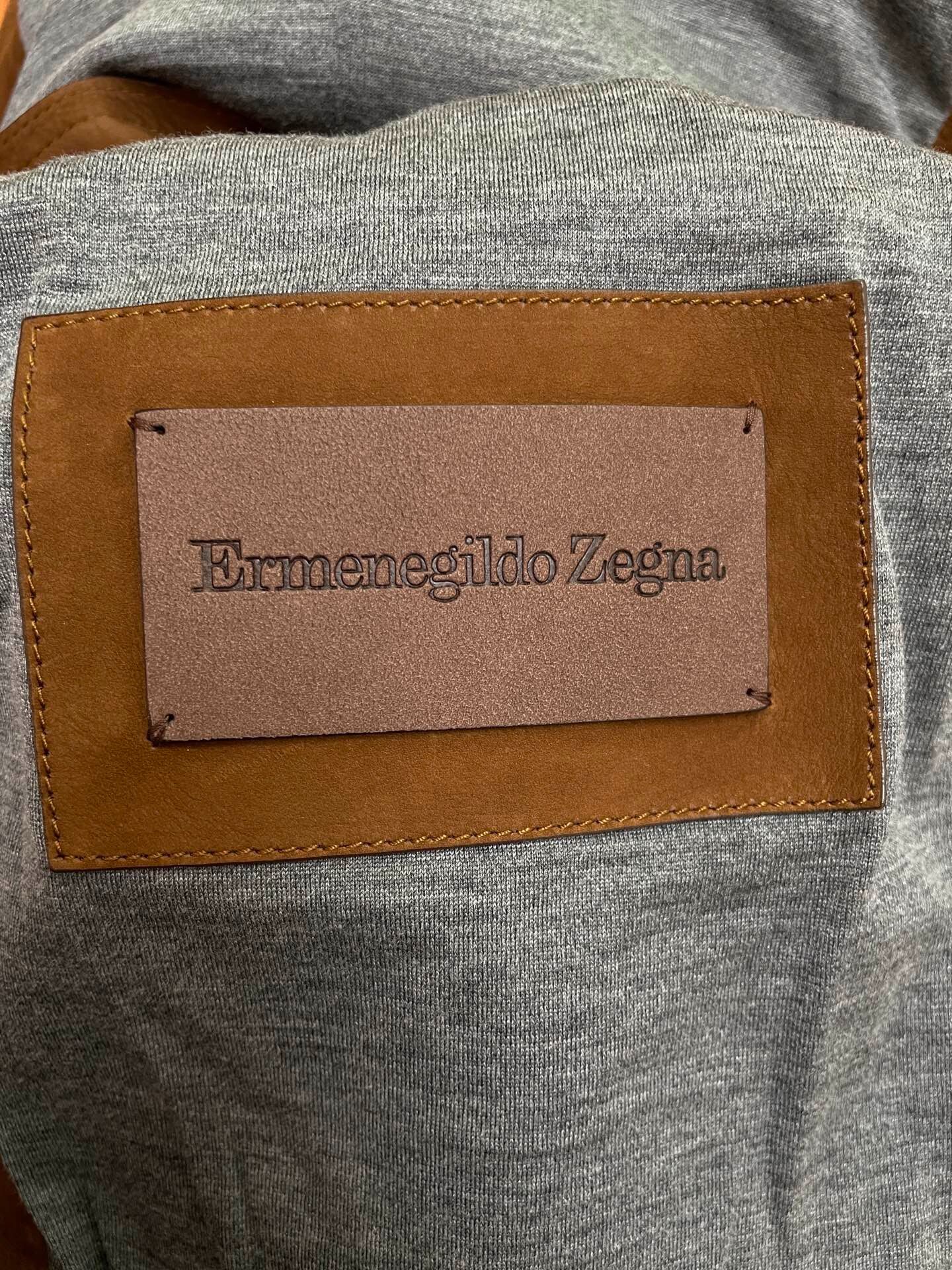 Zegna Brown Suede Classic Jacket — back