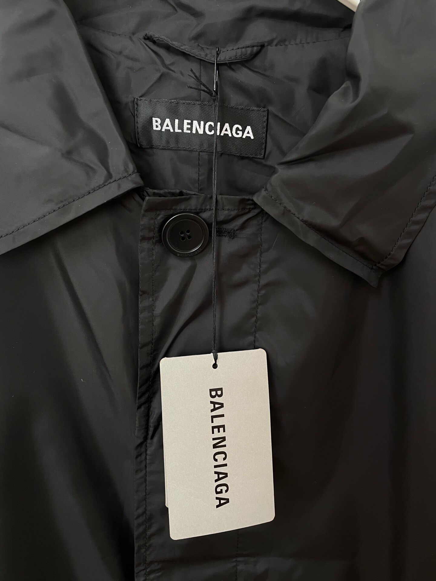 Balenciaga New Black Long Coat — detail