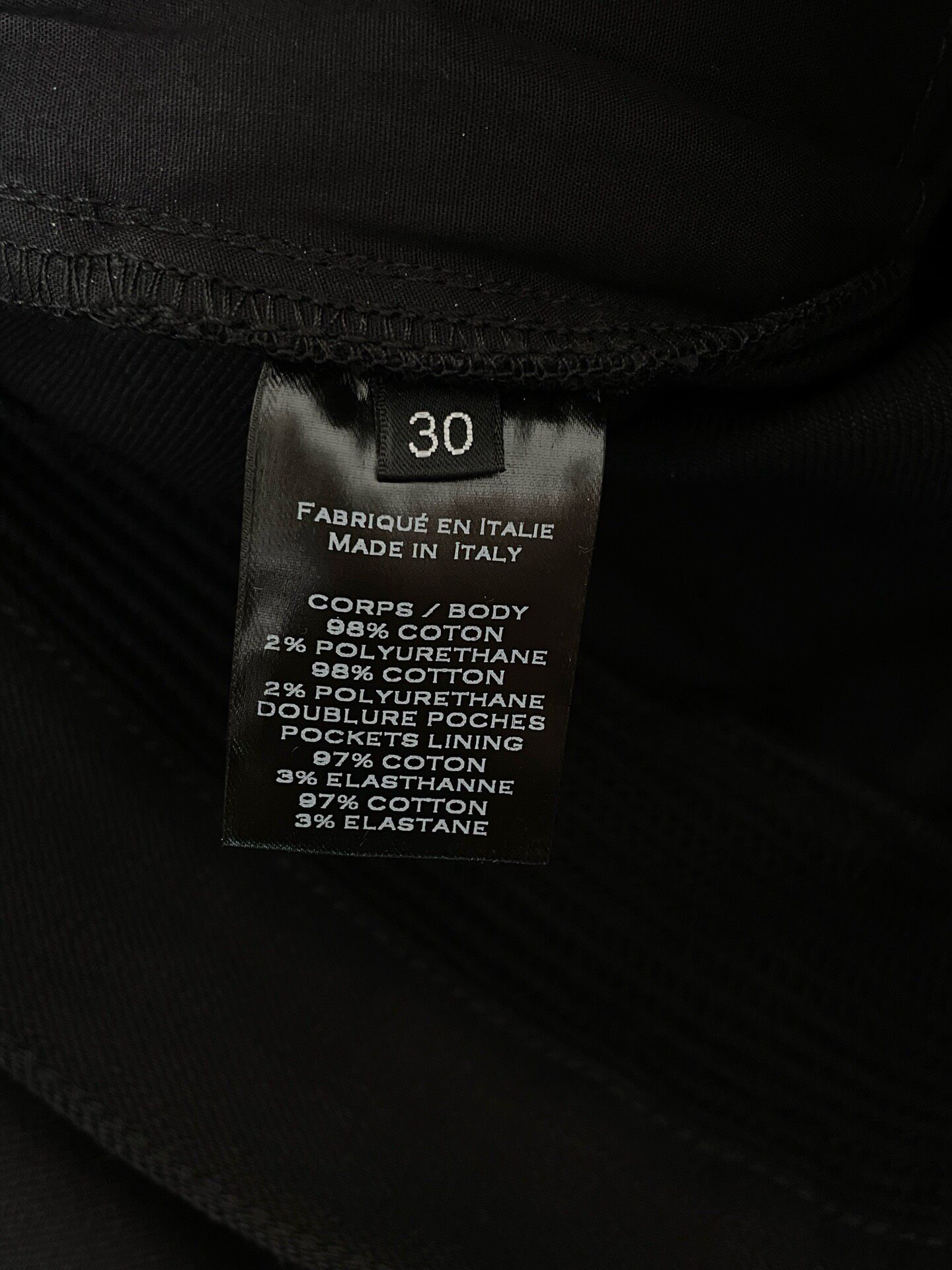 Balmain Main Line Leather Patch Motorcycle Jeans — detail