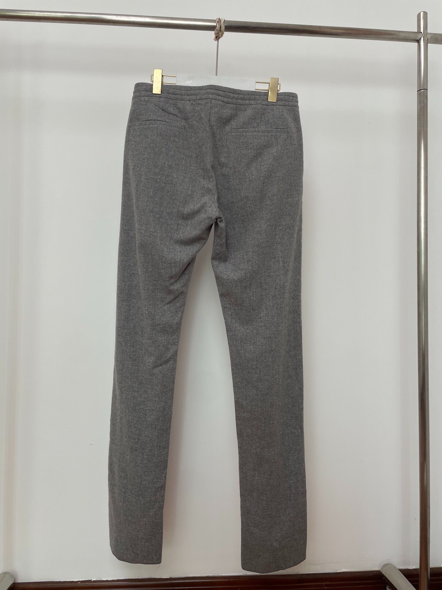 Zegna New Gray Wool Cashmere Casual Pants — front