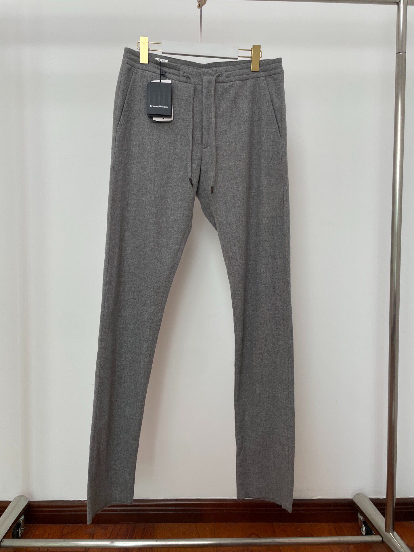 Zegna New Gray Wool Cashmere Casual Pants