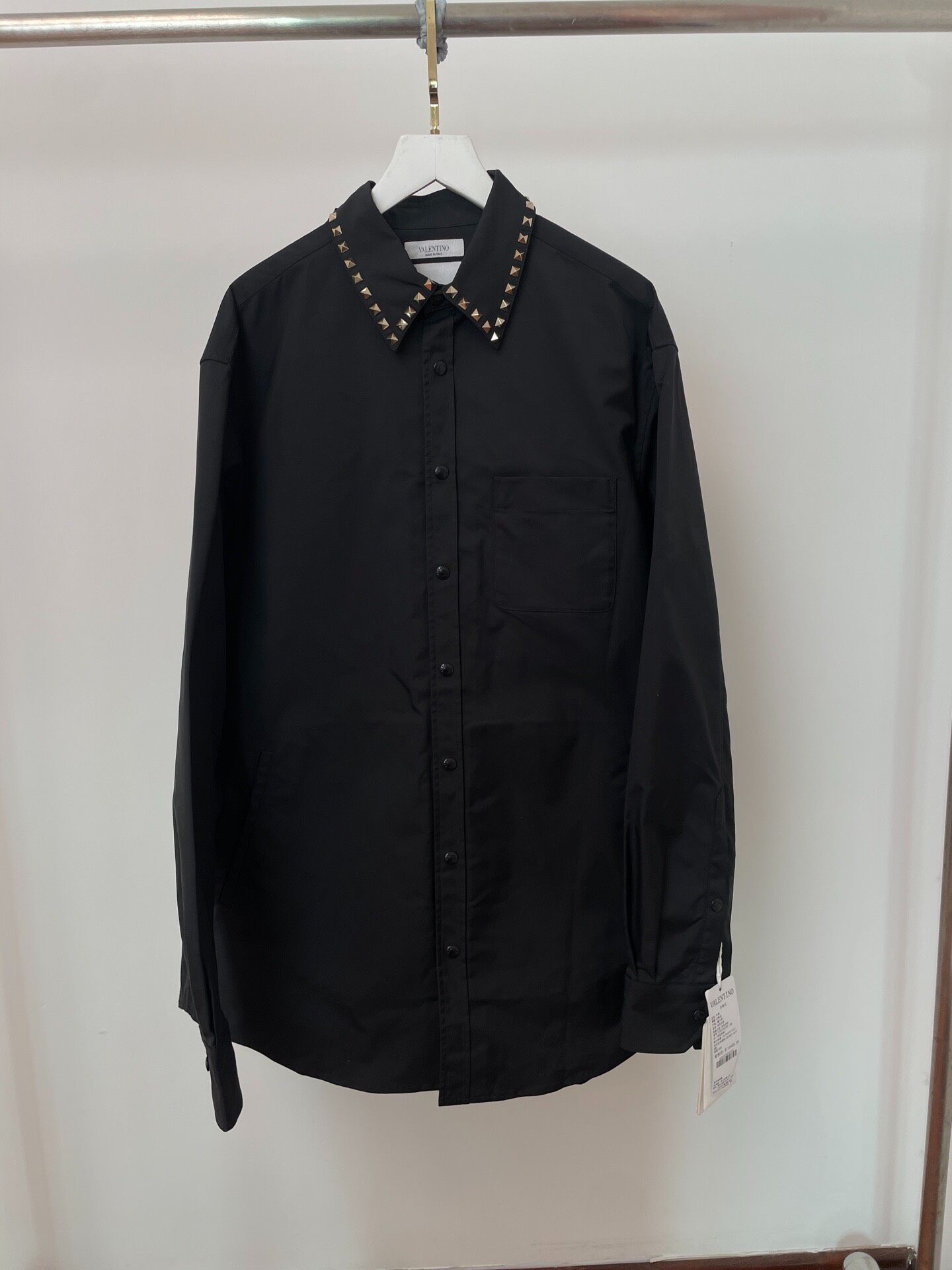Valentino Stud Collar Long Sleeve Shirt