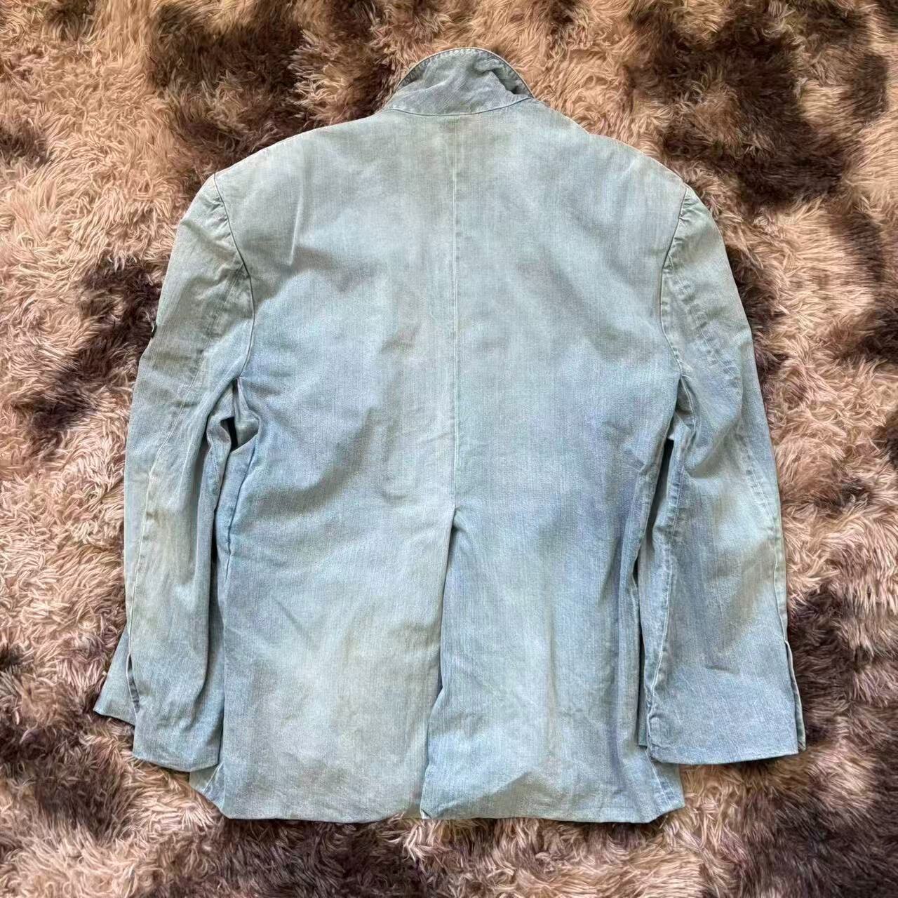 Balenciaga Faded Denim Blazer — front