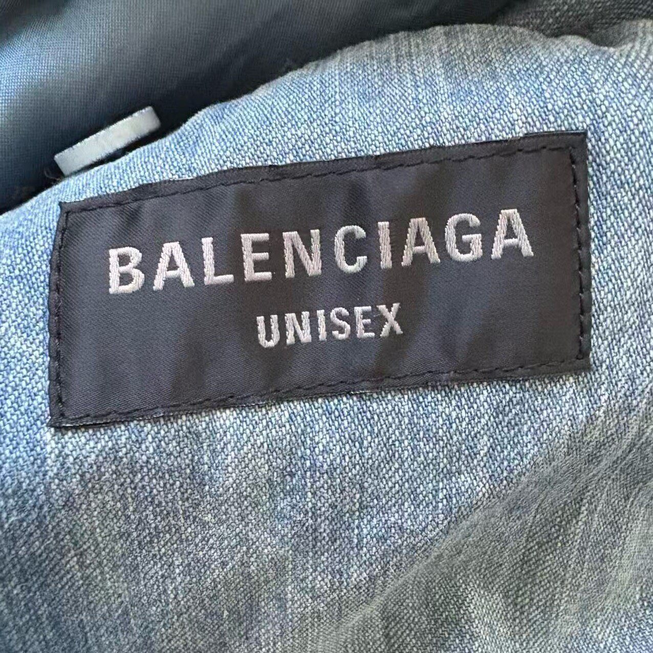Balenciaga Faded Denim Blazer — detail