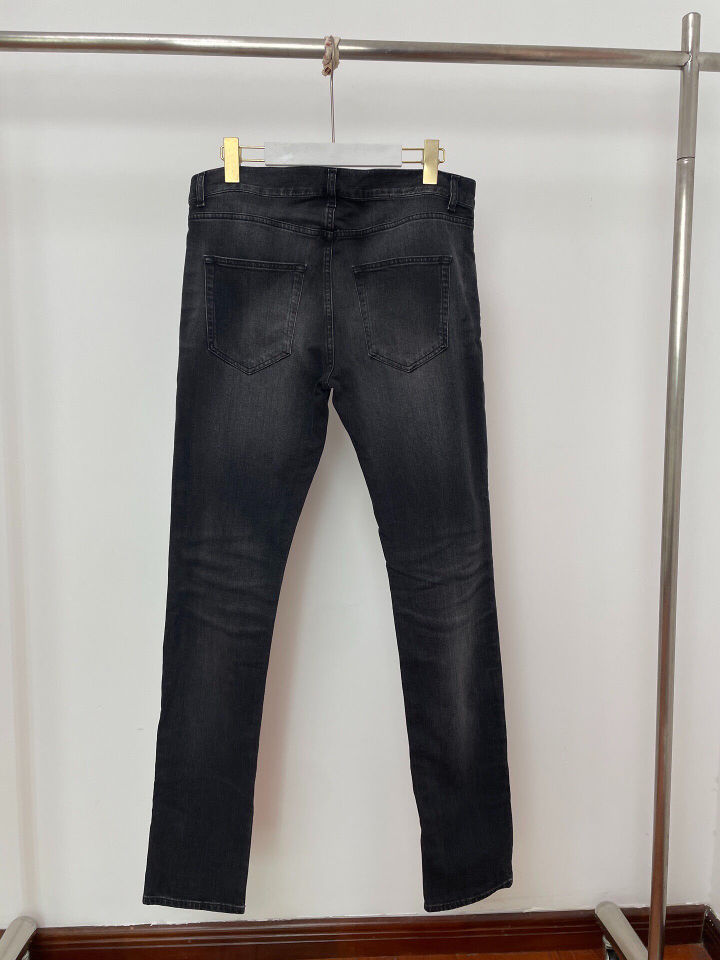Saint Laurent Straight Leg Denim Jeans — front